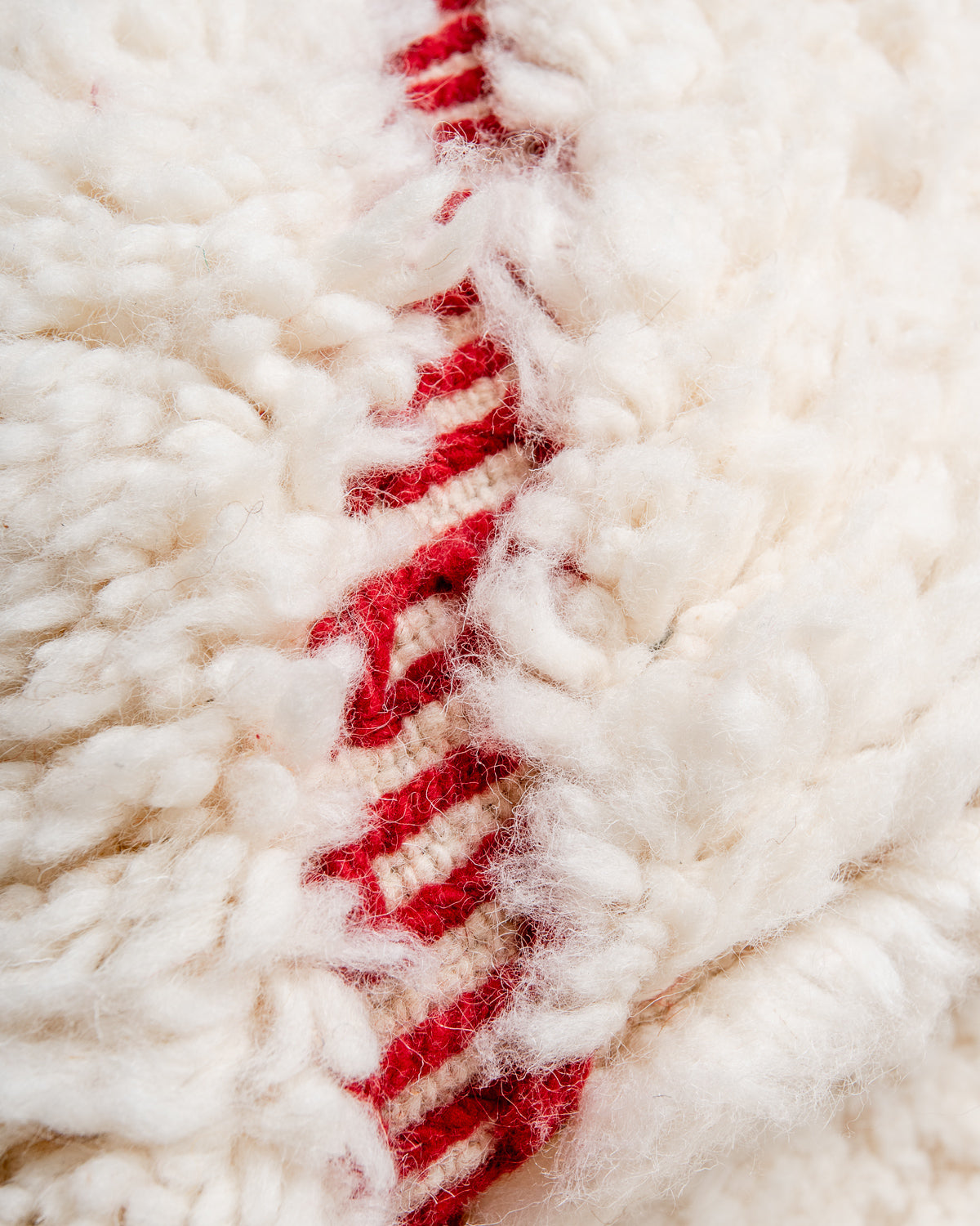 Modern, designer, handcrafted Berber rug from Morocco. Beniourain carpet with beautiful colours and patterns and fluffy wool texture.