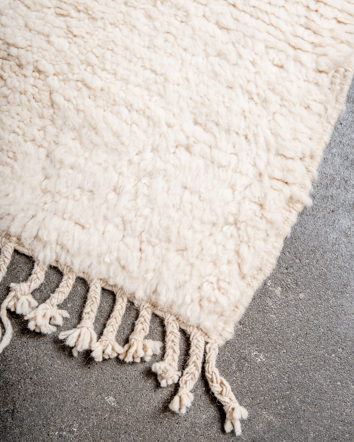 Modern, designer, handcrafted Berber rug from Morocco. Beniourain carpet with beautiful colours and patterns and fluffy wool texture.