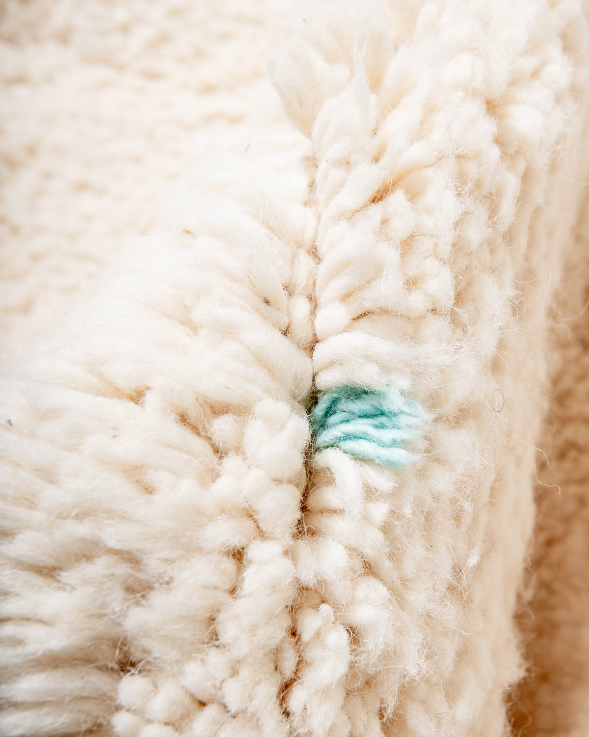 Modern, designer, handcrafted Berber rug from Morocco. Beniourain carpet with beautiful colours and patterns and fluffy wool texture. 