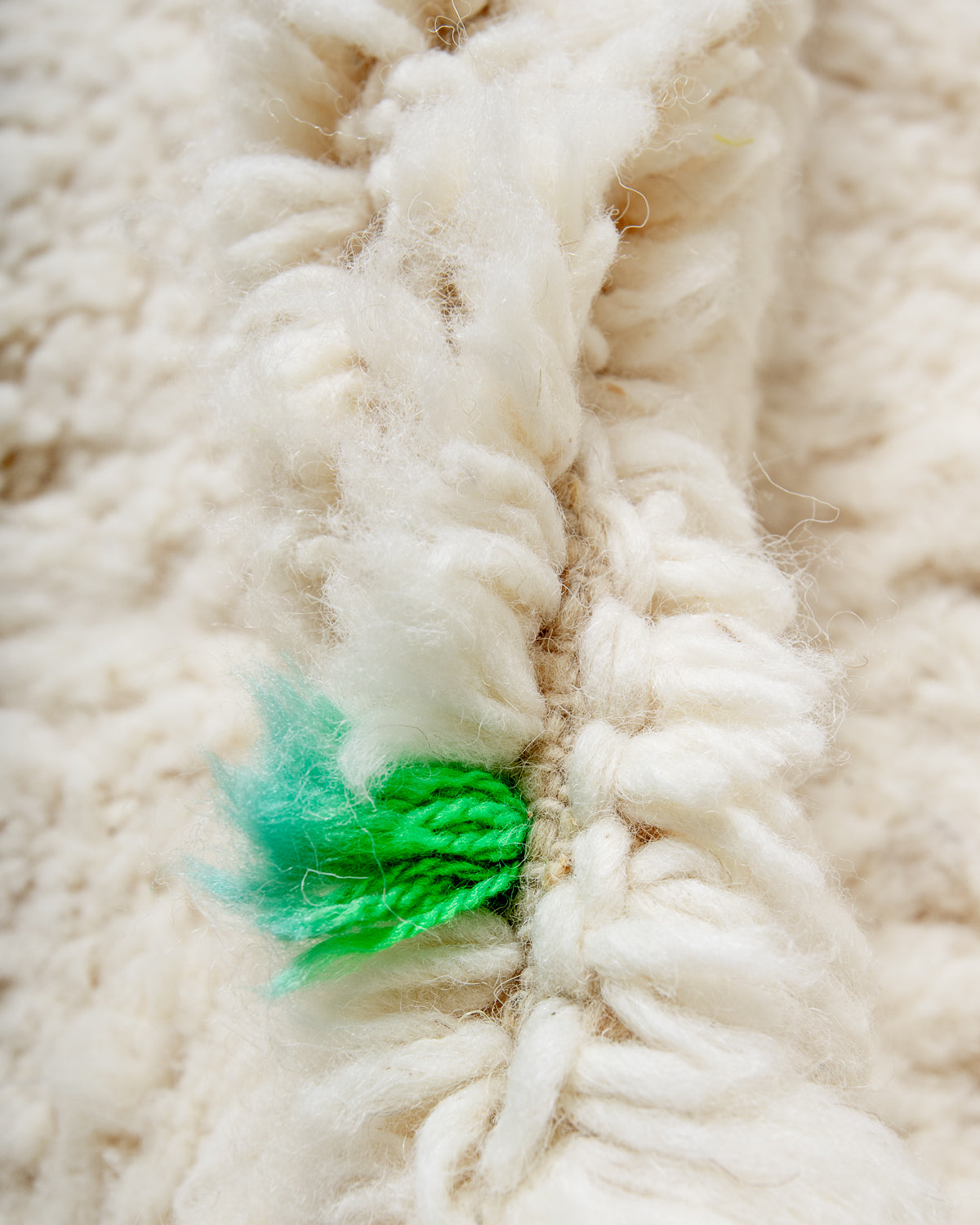 Modern, designer, handcrafted Berber rug from Morocco. Beniourain carpet with beautiful colours and patterns and fluffy wool texture. 