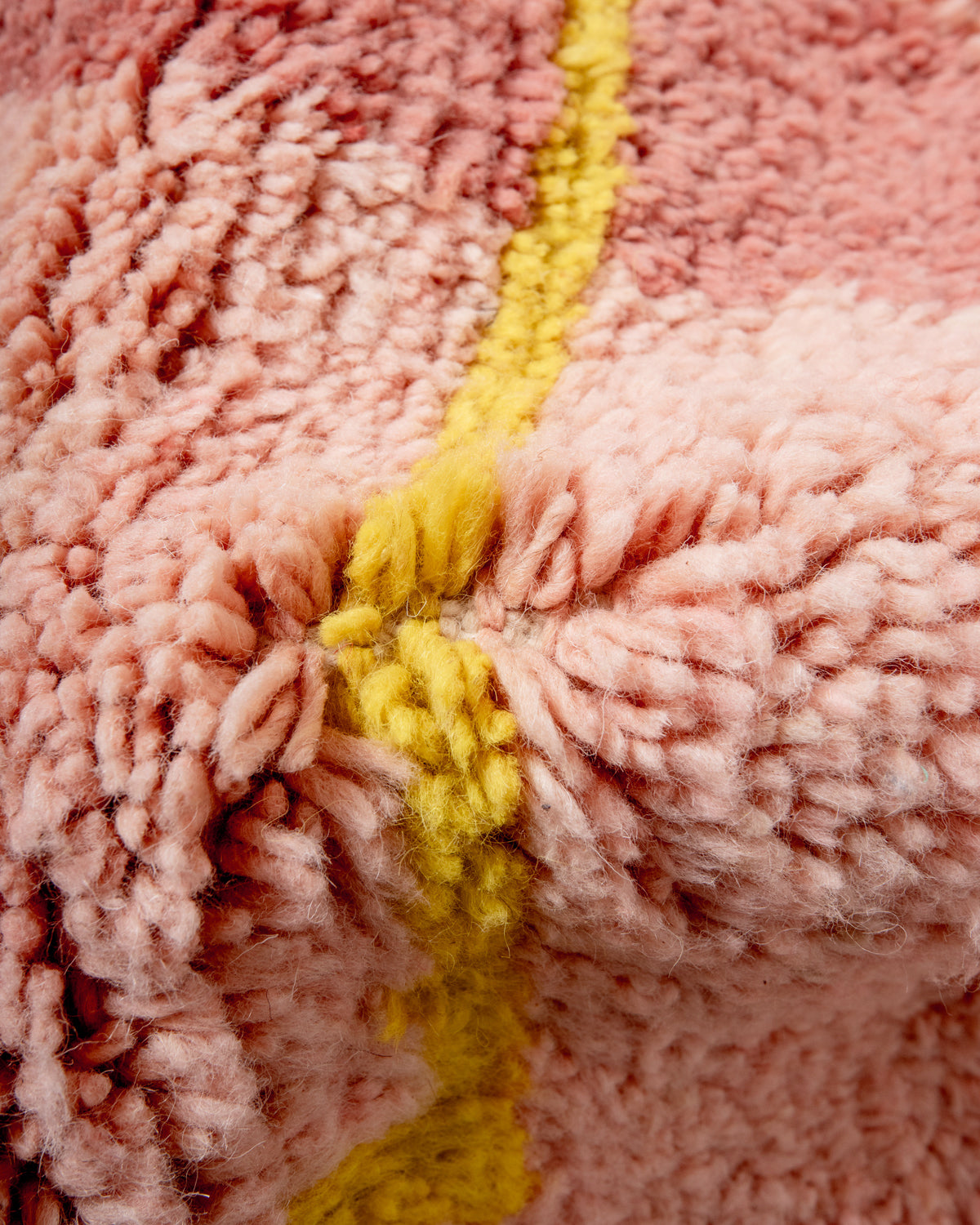 Modern, designer, handcrafted Berber rug from Morocco. Beniourain carpet with beautiful colours and patterns and fluffy wool texture. 