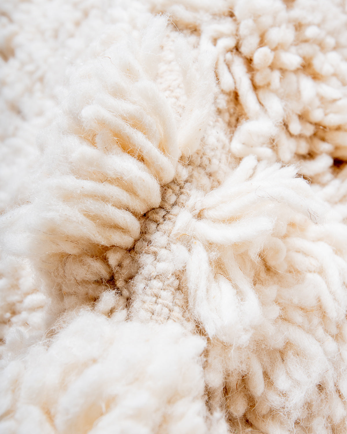 Modern, designer, handcrafted Berber rug from Morocco. Beniourain carpet with minimalist design, natural wool pile and a fluffy texture.