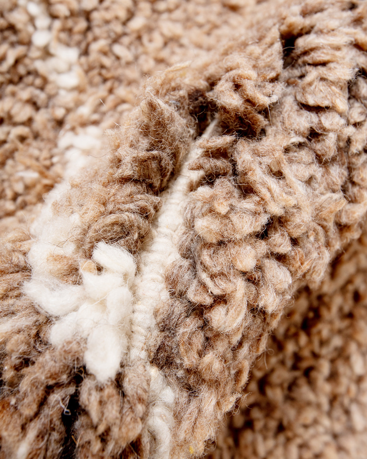 Modern, designer, handcrafted Berber rug from Morocco. Beniourain carpet with beautiful colours and patterns and fluffy wool texture. 