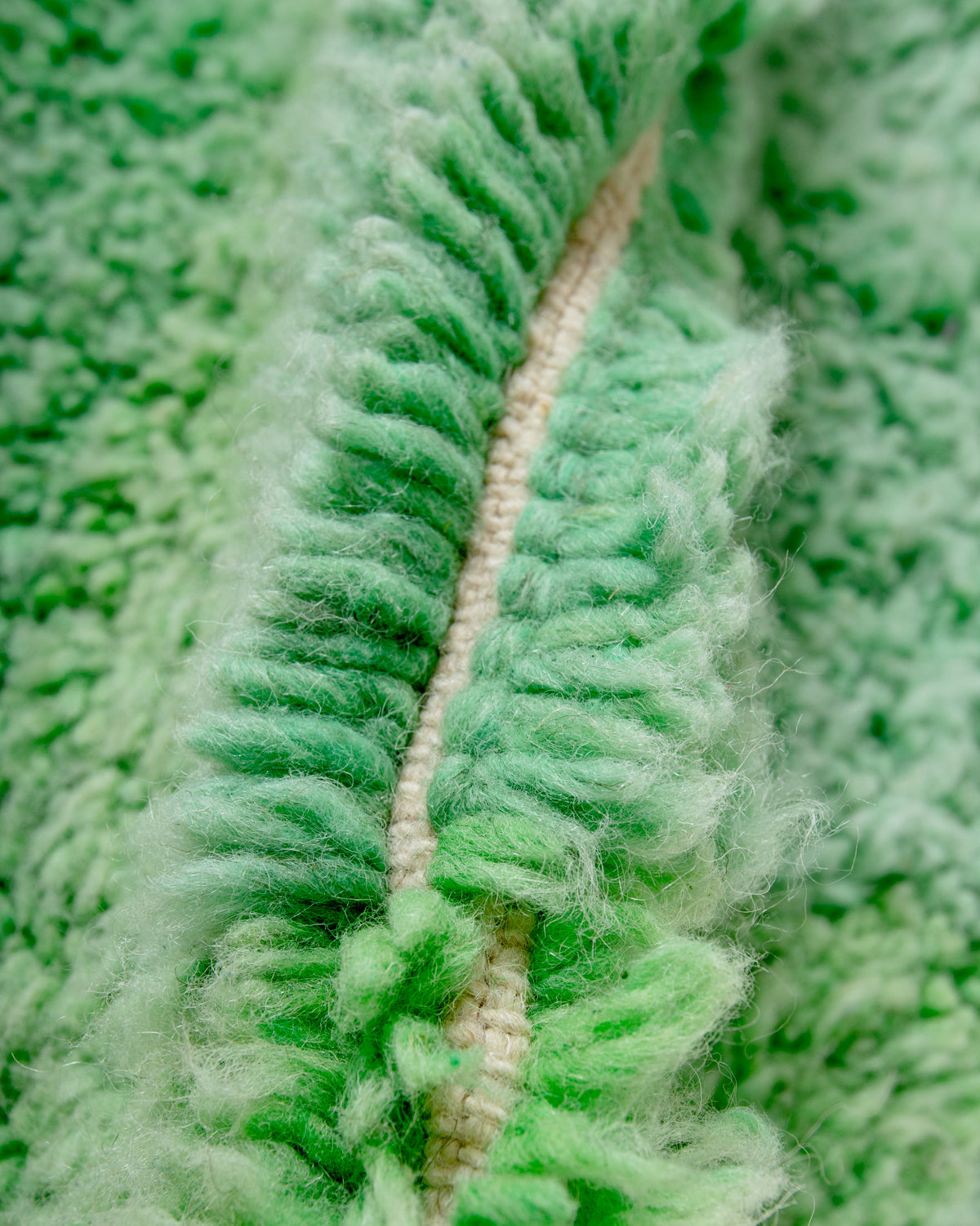 Modern, designer, handcrafted Berber rug from Morocco. Beniourain carpet with beautiful colours and patterns and fluffy wool texture. 