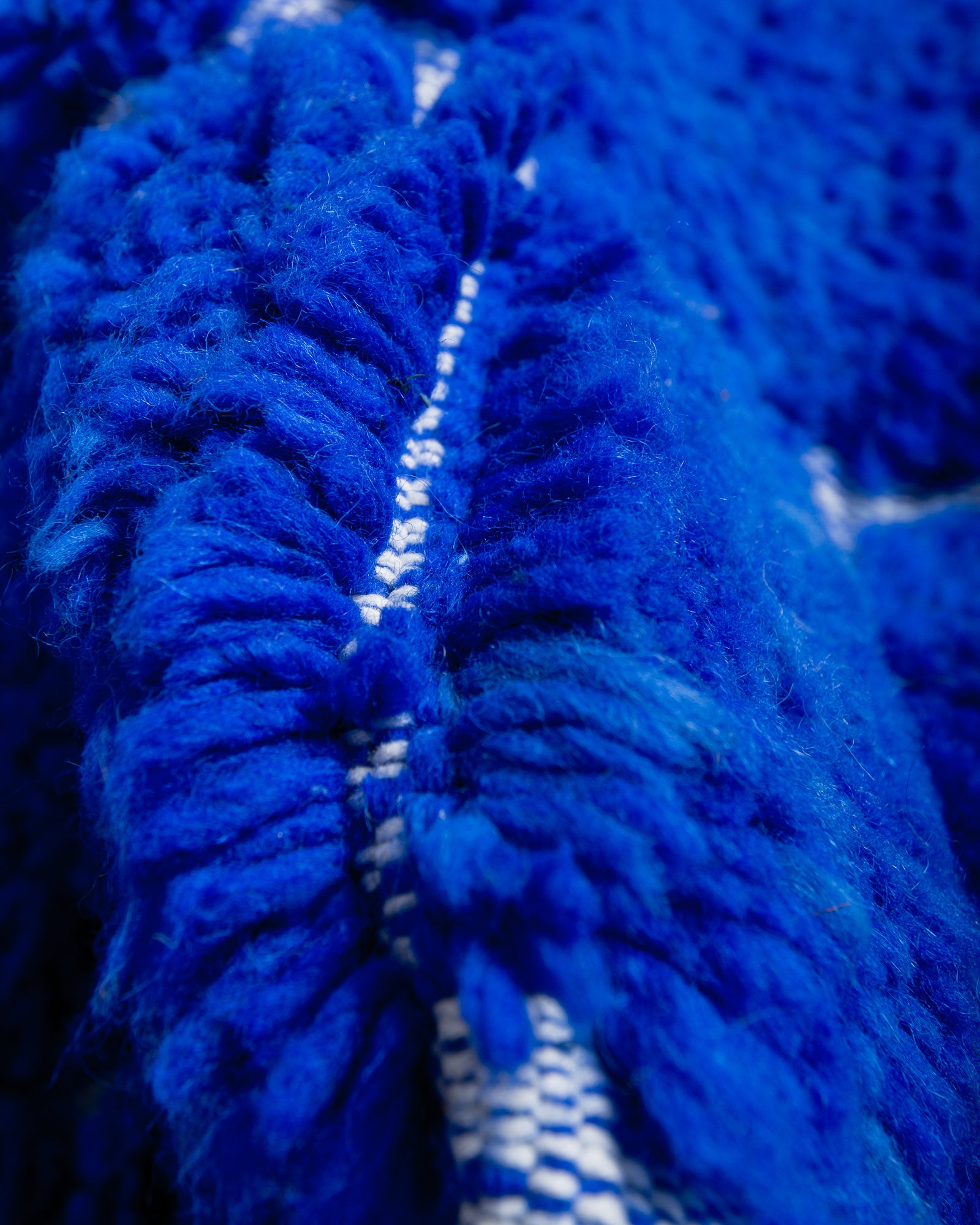 Modern, designer, handcrafted Berber rug from Morocco. Beniourain carpet with beautiful colours and patterns and fluffy wool texture. 