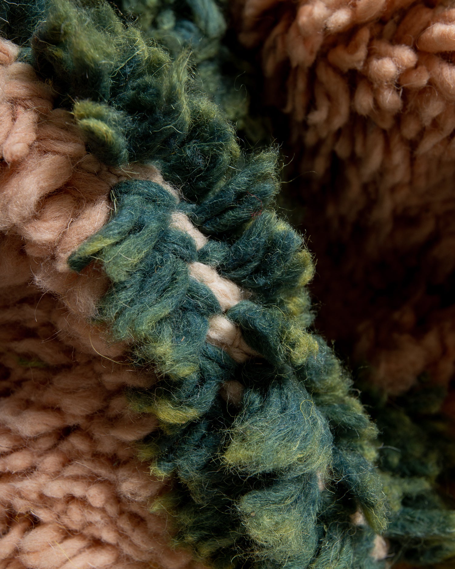 Modern, designer, handcrafted Berber rug from Morocco. Beniourain carpet with beautiful colours and patterns and fluffy wool texture. 