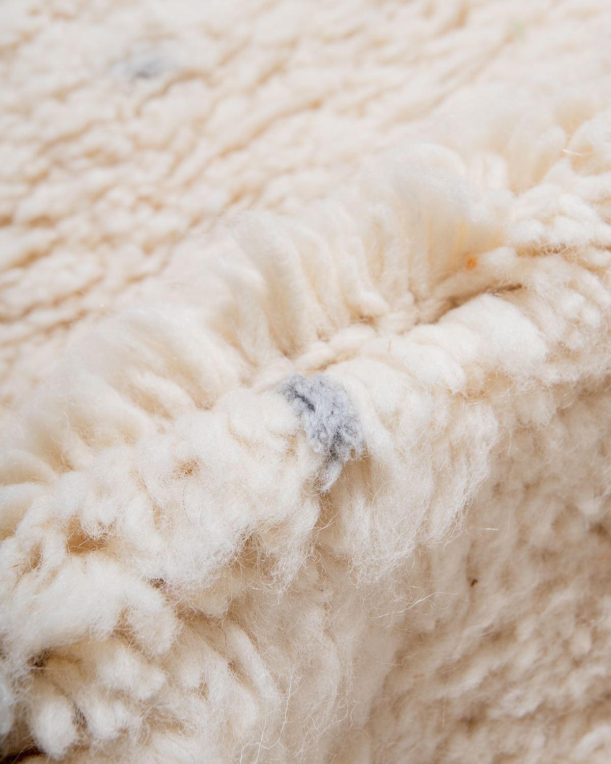 Modern, designer, handcrafted Berber rug from Morocco. Beniourain carpet with beautiful colours and patterns and fluffy wool texture. 