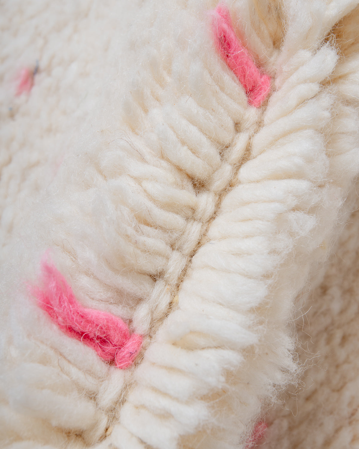 Modern, designer, handcrafted Berber rug from Morocco. Beniourain carpet with beautiful colours and patterns and fluffy wool texture. 