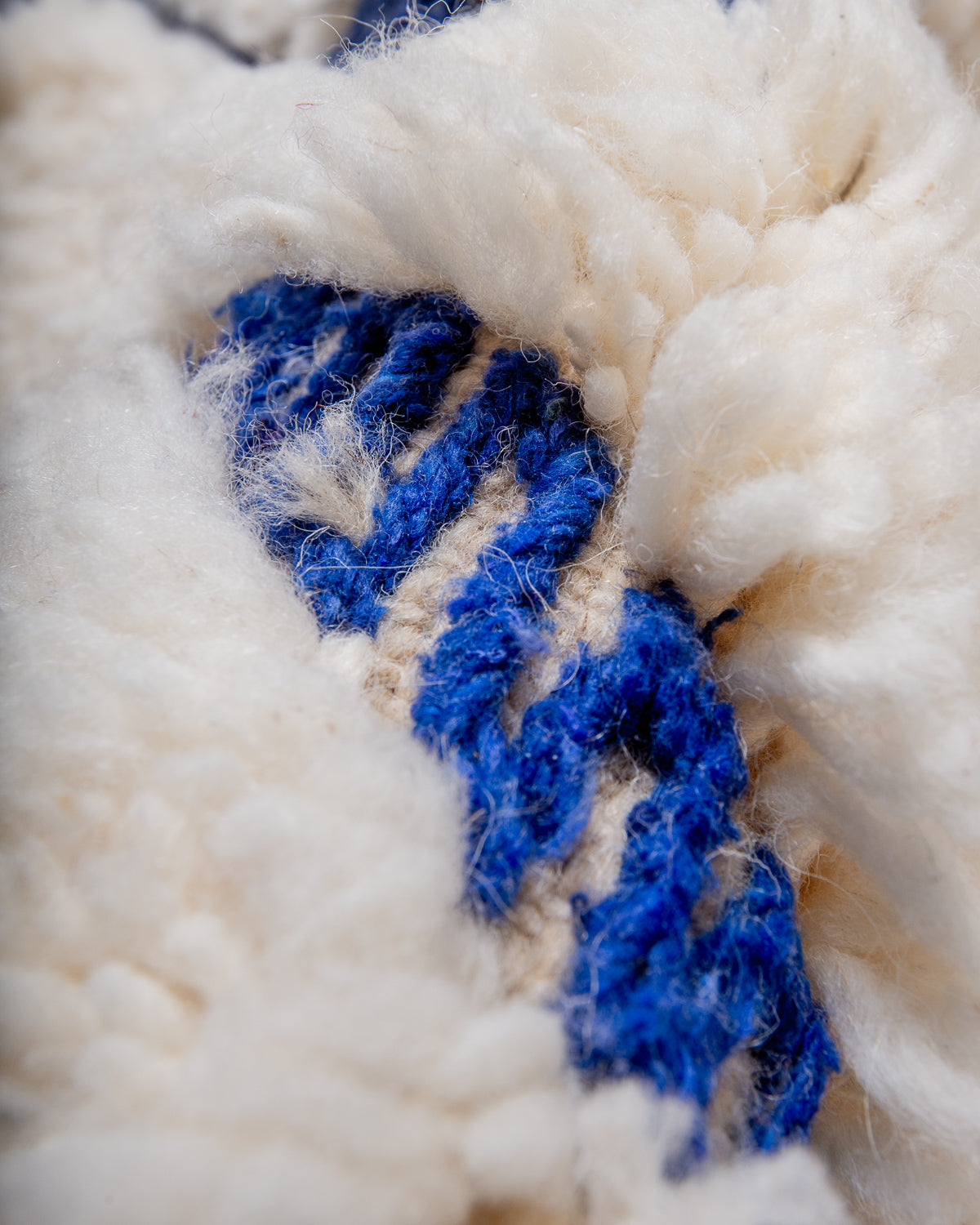 Modern, designer, handcrafted Berber rug from Morocco. Beniourain carpet with beautiful colours and patterns and fluffy wool texture. 