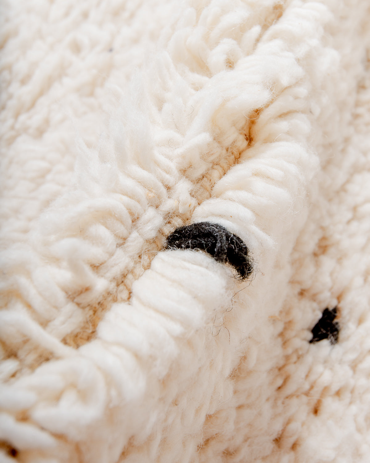 Modern, designer, handcrafted Berber rug from Morocco. Beniourain carpet with beautiful colours and patterns and fluffy wool texture.