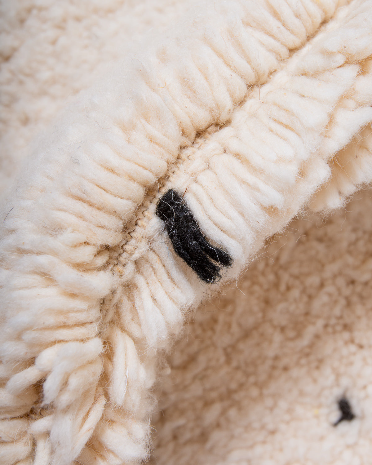 Modern, designer, handcrafted Berber rug from Morocco. Beniourain carpet with beautiful colours and patterns and fluffy wool texture. 