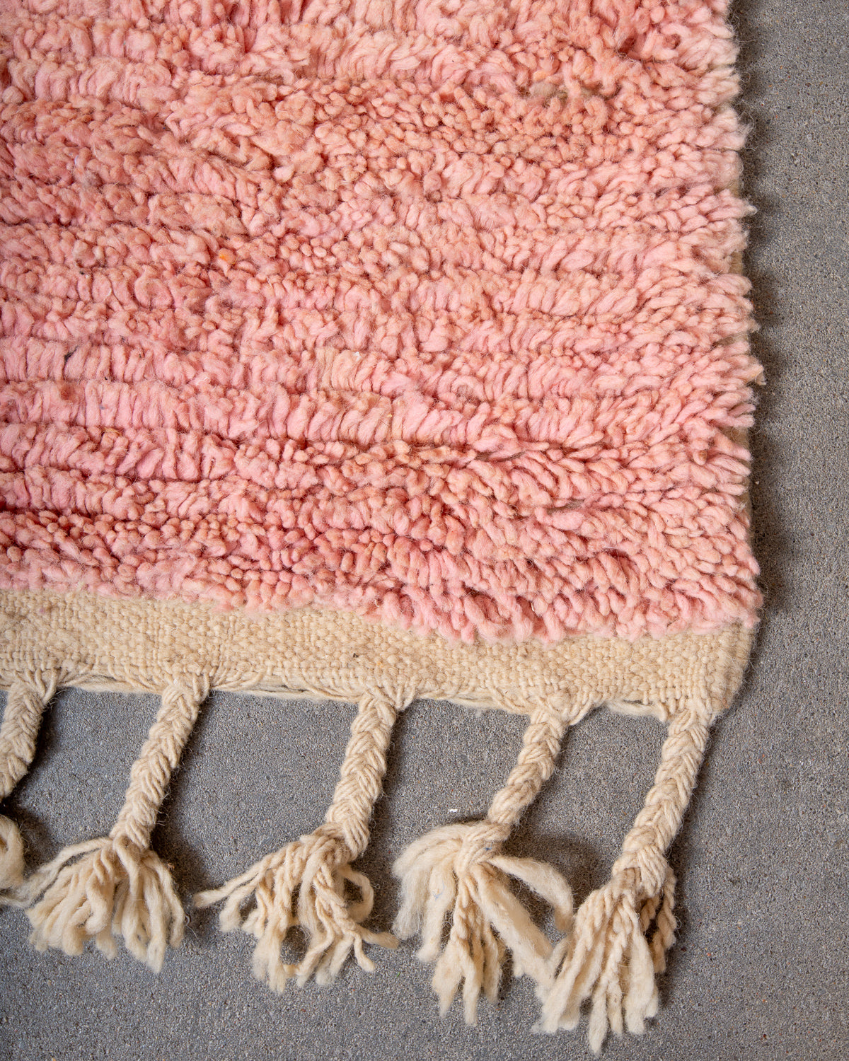 Modern, designer, handcrafted Berber rug from Morocco. Beniourain carpet with beautiful colours and patterns and fluffy wool texture.