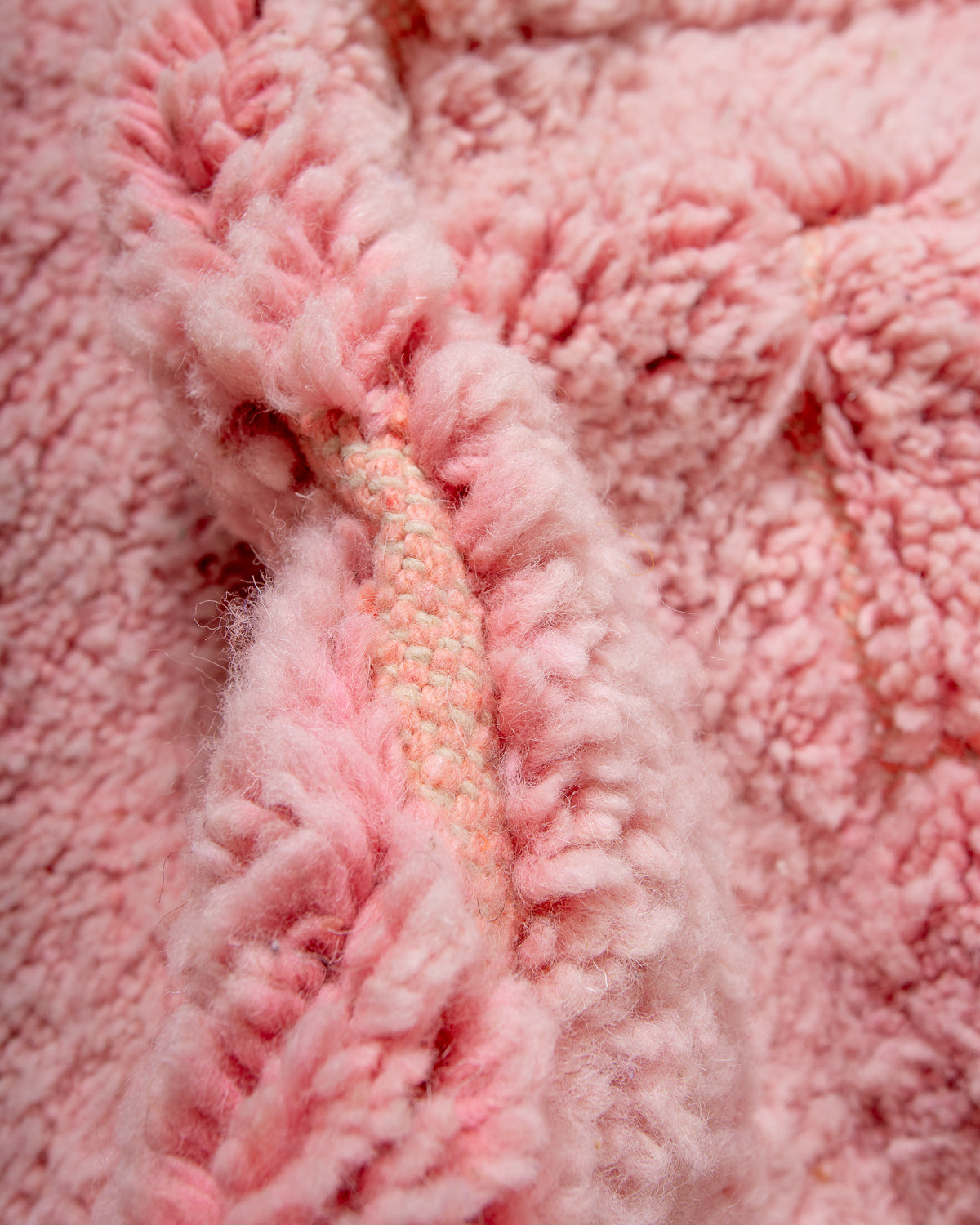 Modern, designer, handcrafted Berber rug from Morocco. Beniourain carpet with beautiful colours and patterns and fluffy wool texture. 