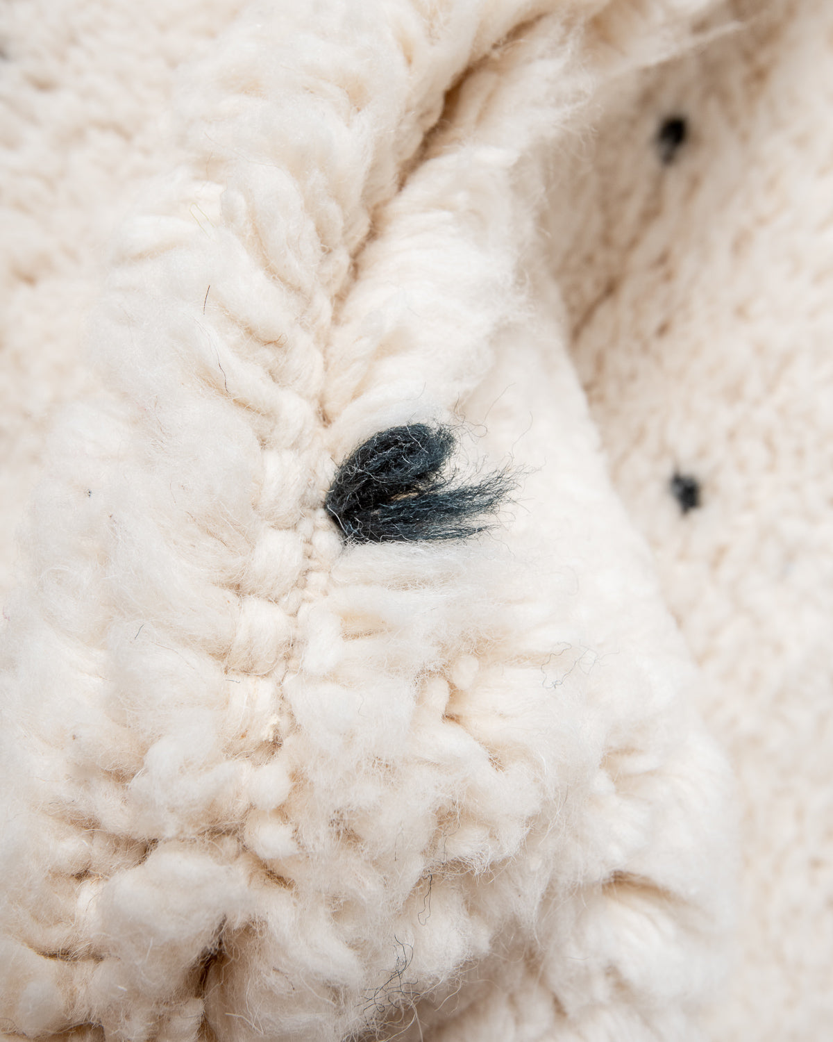 Modern, designer, handcrafted Berber rug from Morocco. Beniourain carpet with minimalist design, natural wool pile and a fluffy texture.