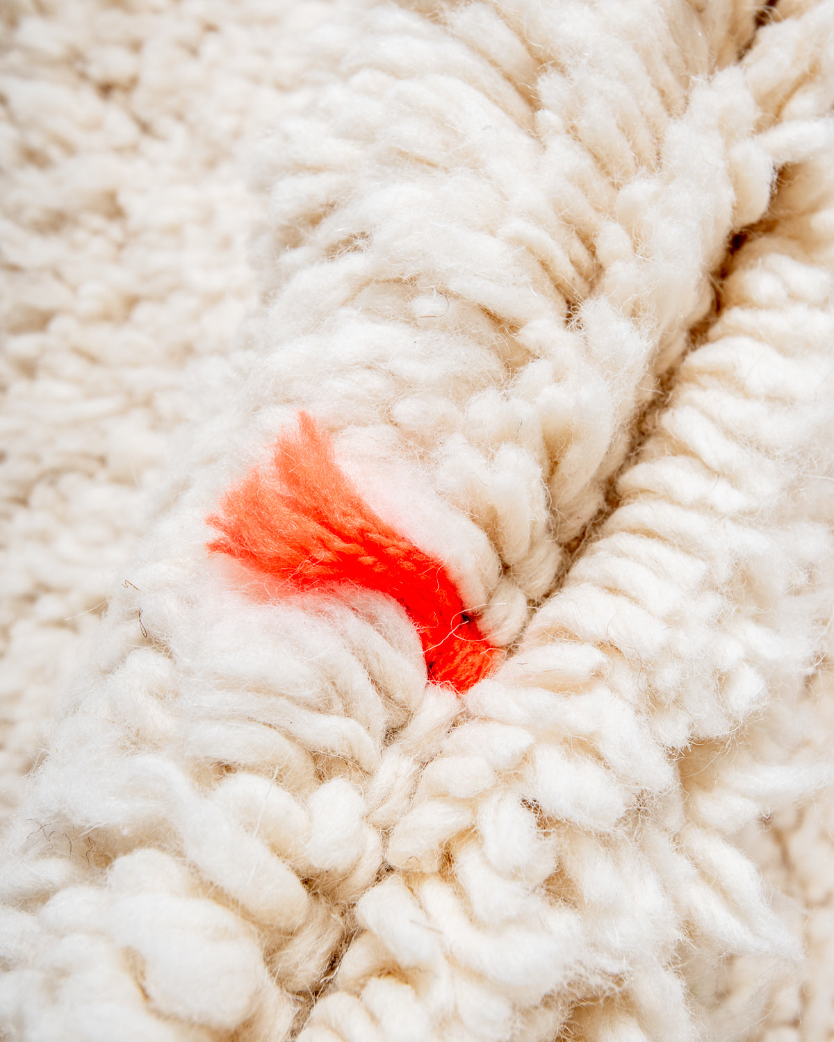 Modern, designer, handcrafted Berber rug from Morocco. Beniourain carpet with beautiful colours and patterns and fluffy wool texture. 