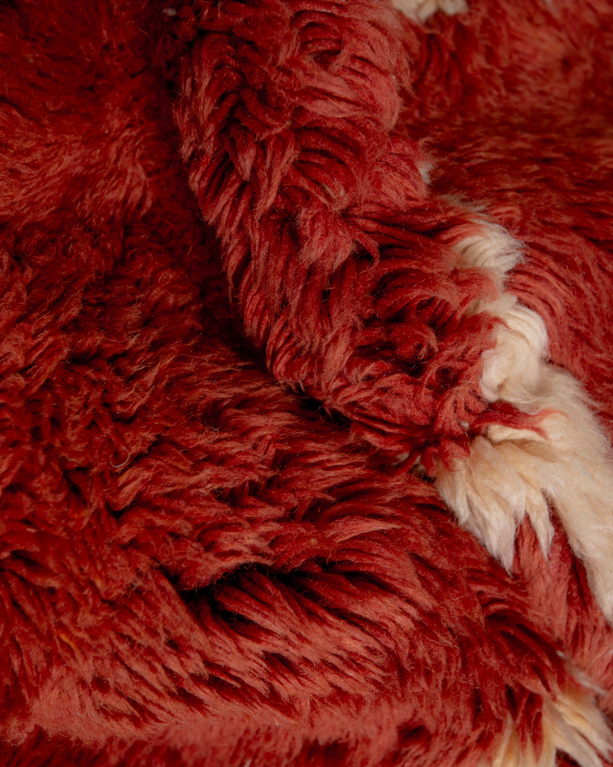 Modern, designer, handcrafted 100% sheep’s wool Berber rug from Morocco. Beni M’rirt carpet with beautiful colours and patterns and fluffy wool texture.