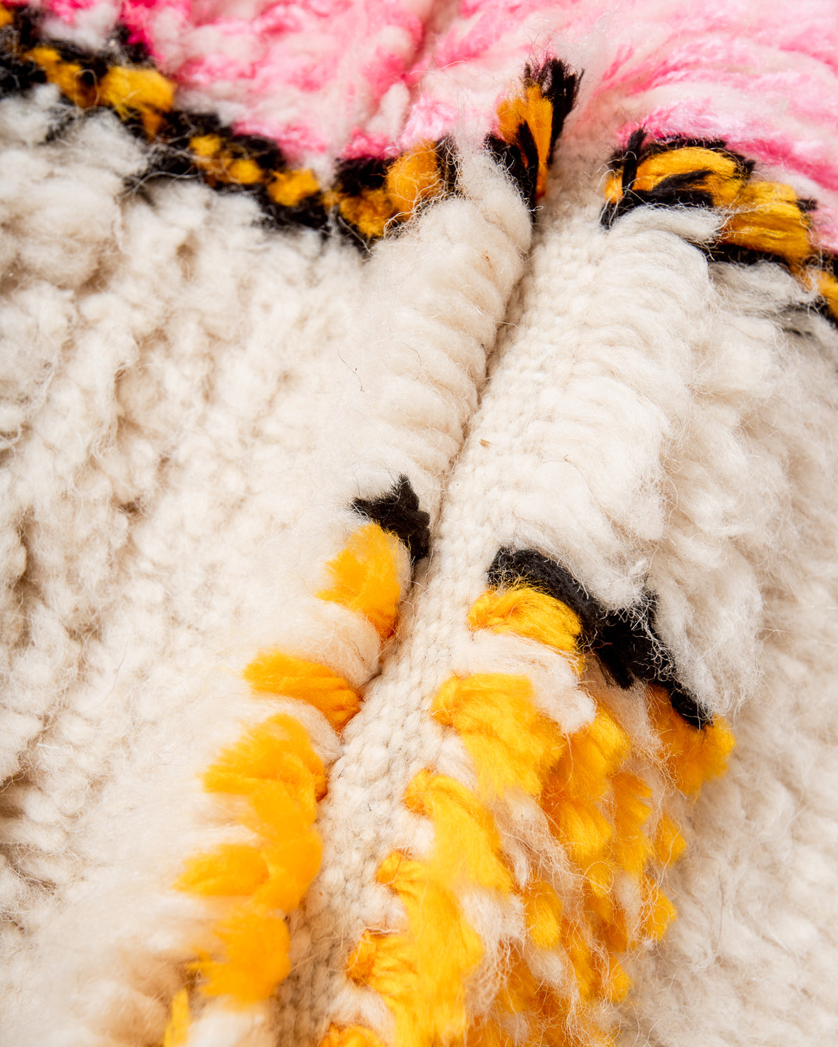 Modern designer handcrafted Berber rug from Morocco. Azilal rug with beautiful colors and patterns. Made of sheep’s wool and colourful cotton.