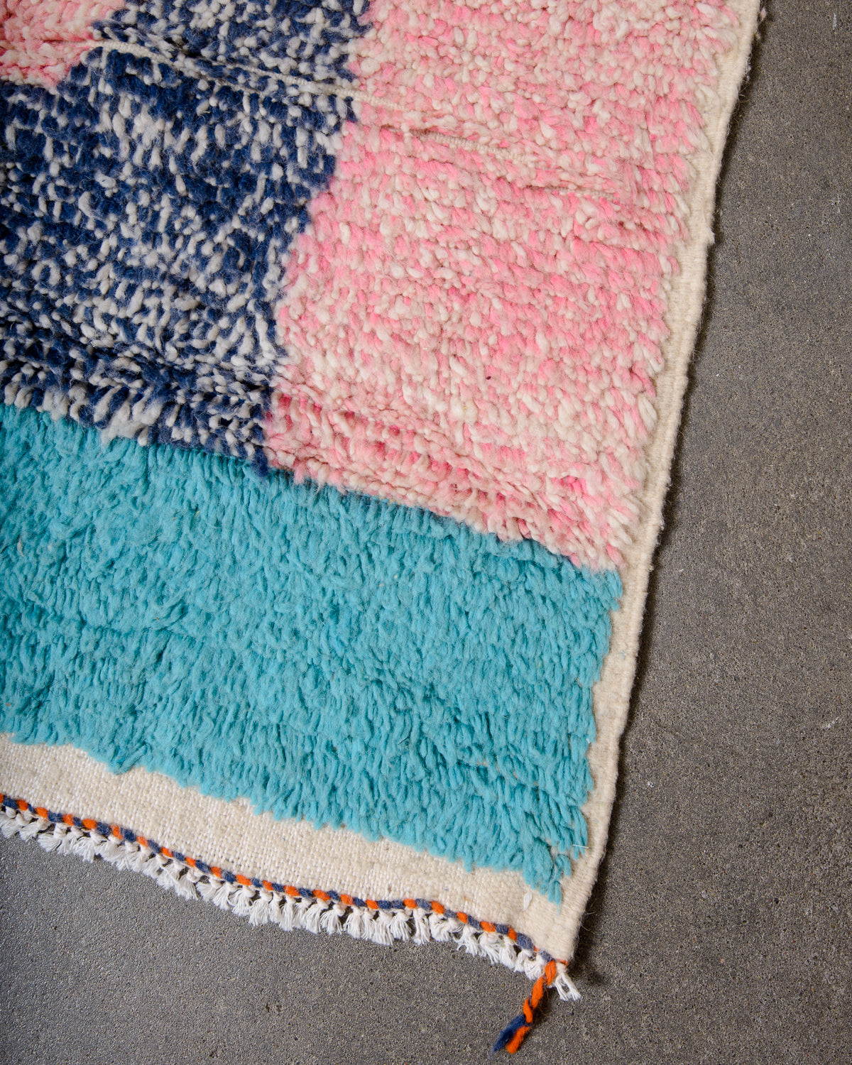 Modern designer handcrafted Berber rug from morocco Azilal with beautiful colors and patterns