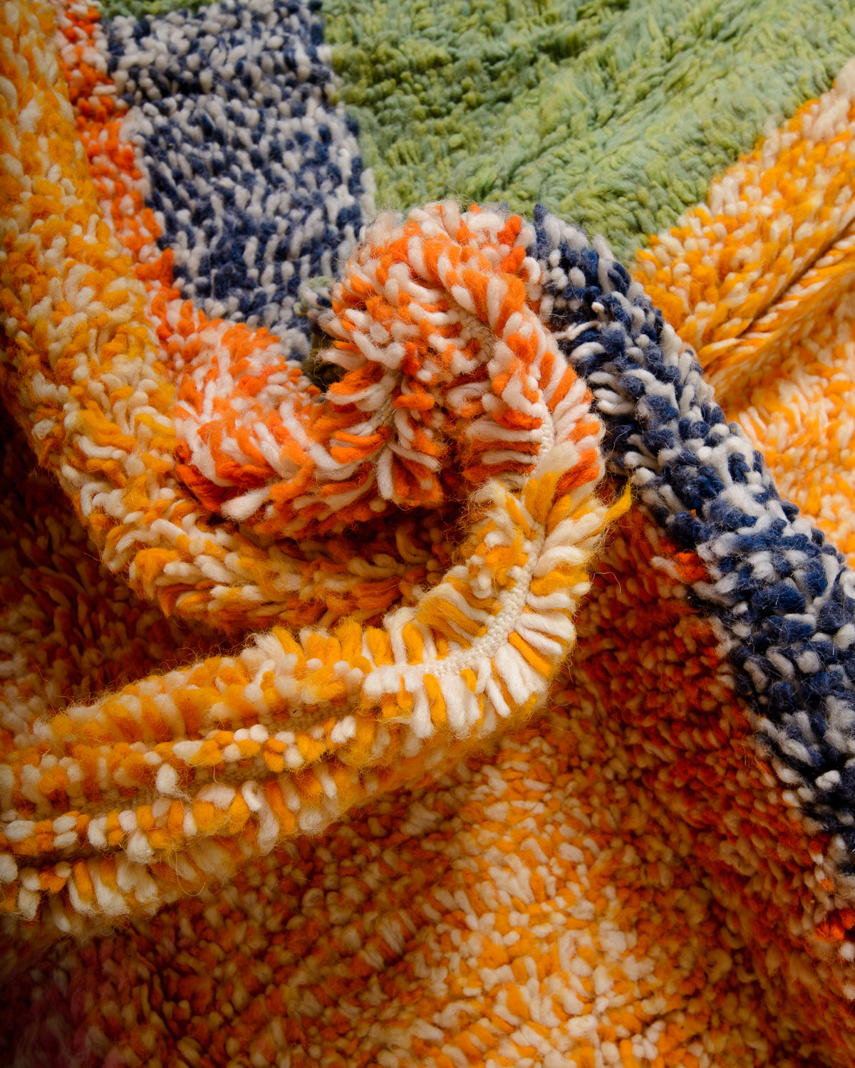 Modern designer handcrafted Berber rug from morocco Azilal with beautiful colors and patterns