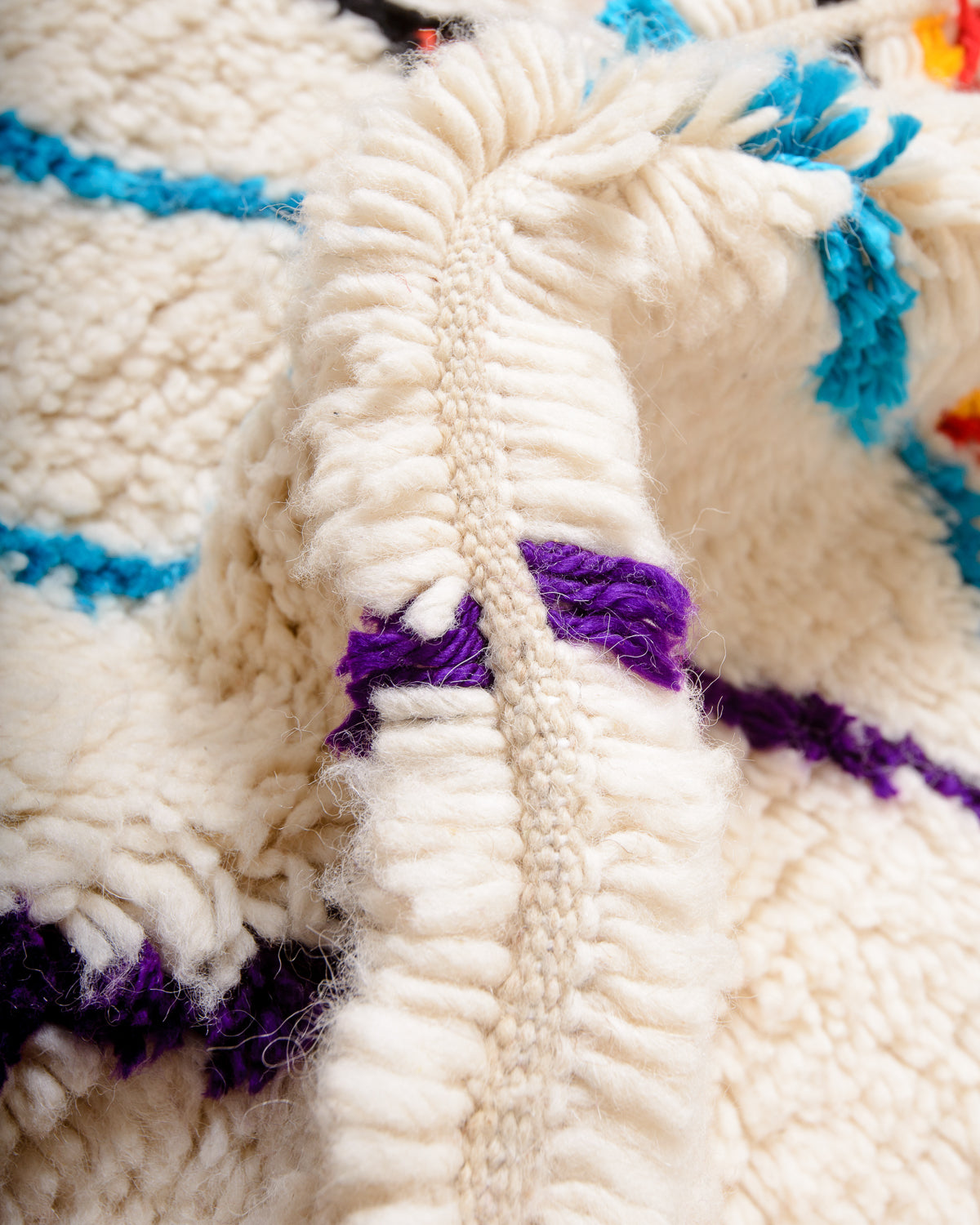 Modern designer handcrafted Berber rug from morocco Azilal with beautiful colors and patterns