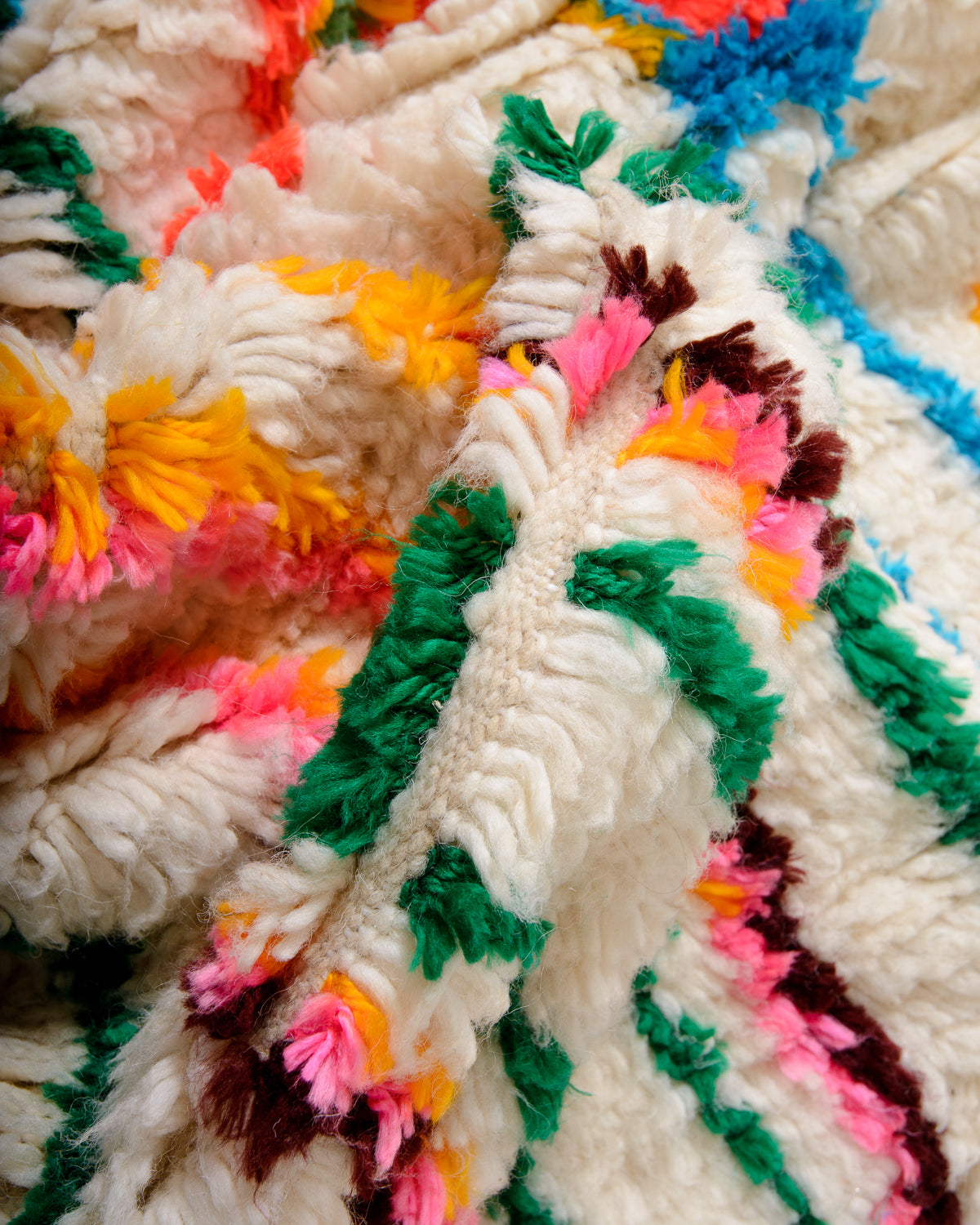 Modern designer handcrafted Berber rug from morocco Azilal with beautiful colors and patterns