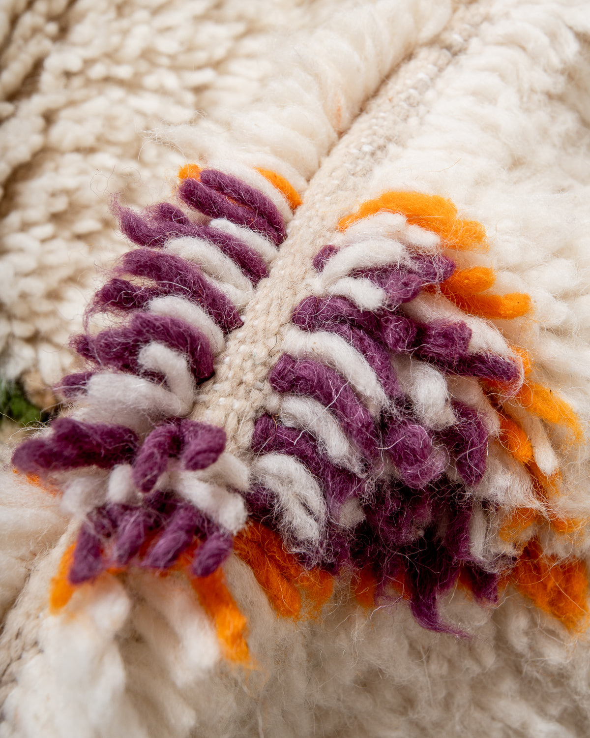 Modern designer handcrafted Berber rug from Morocco. Azilal rug with beautiful colors and patterns. Made of sheep’s wool and colourful cotton.