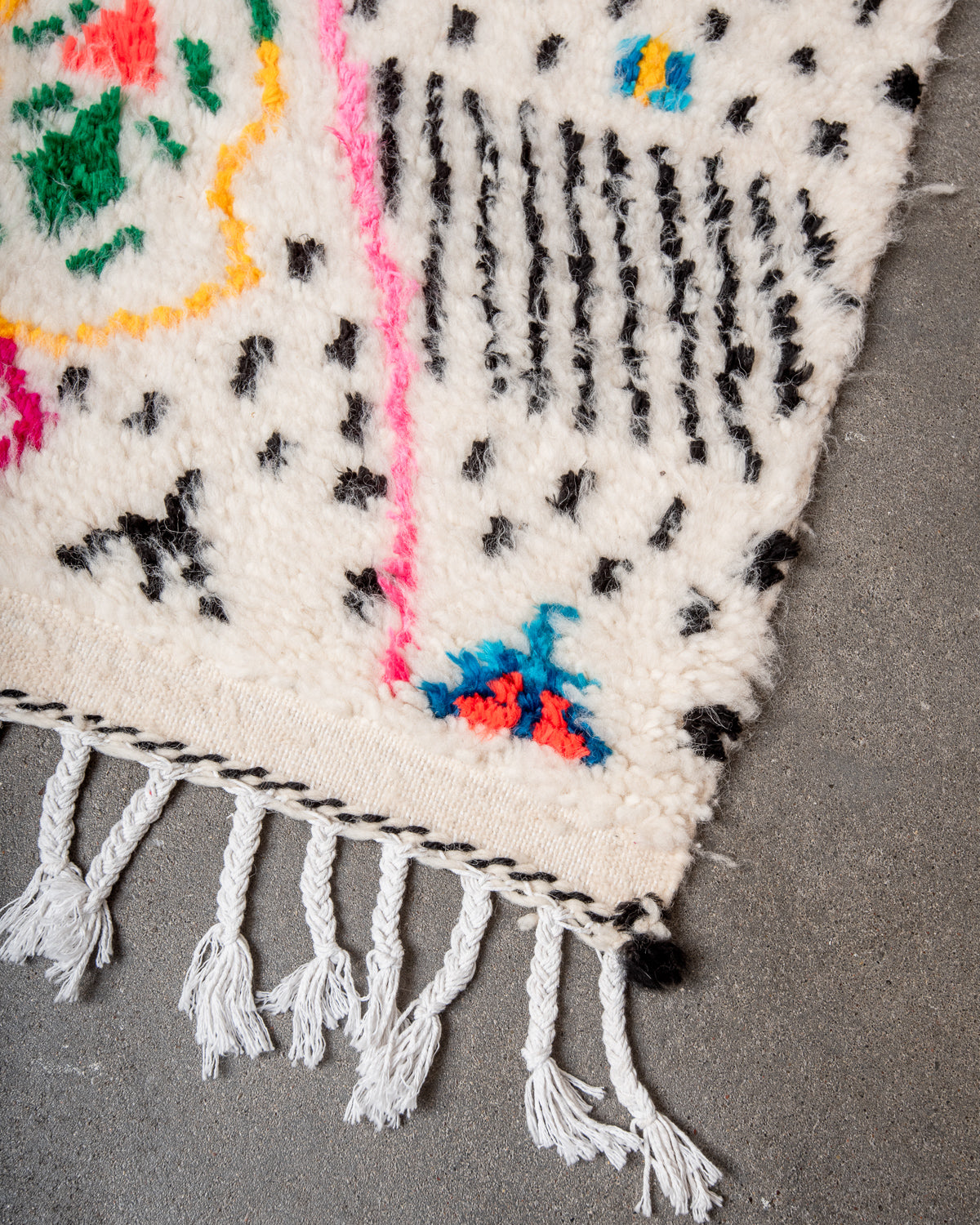 Modern designer handcrafted Berber rug from morocco Azilal with beautiful colors and patterns