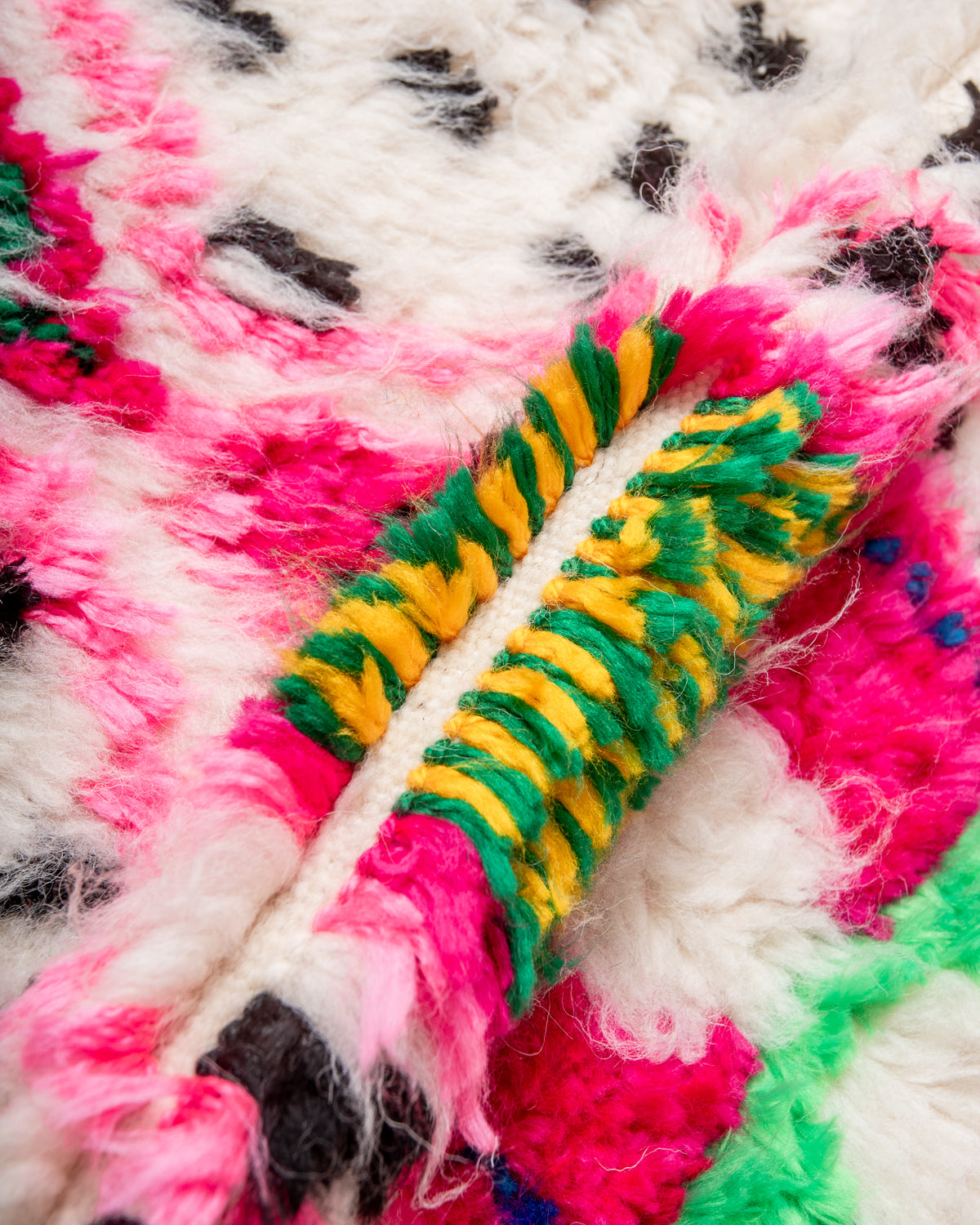 Modern designer handcrafted Berber rug from morocco Azilal with beautiful colors and patterns