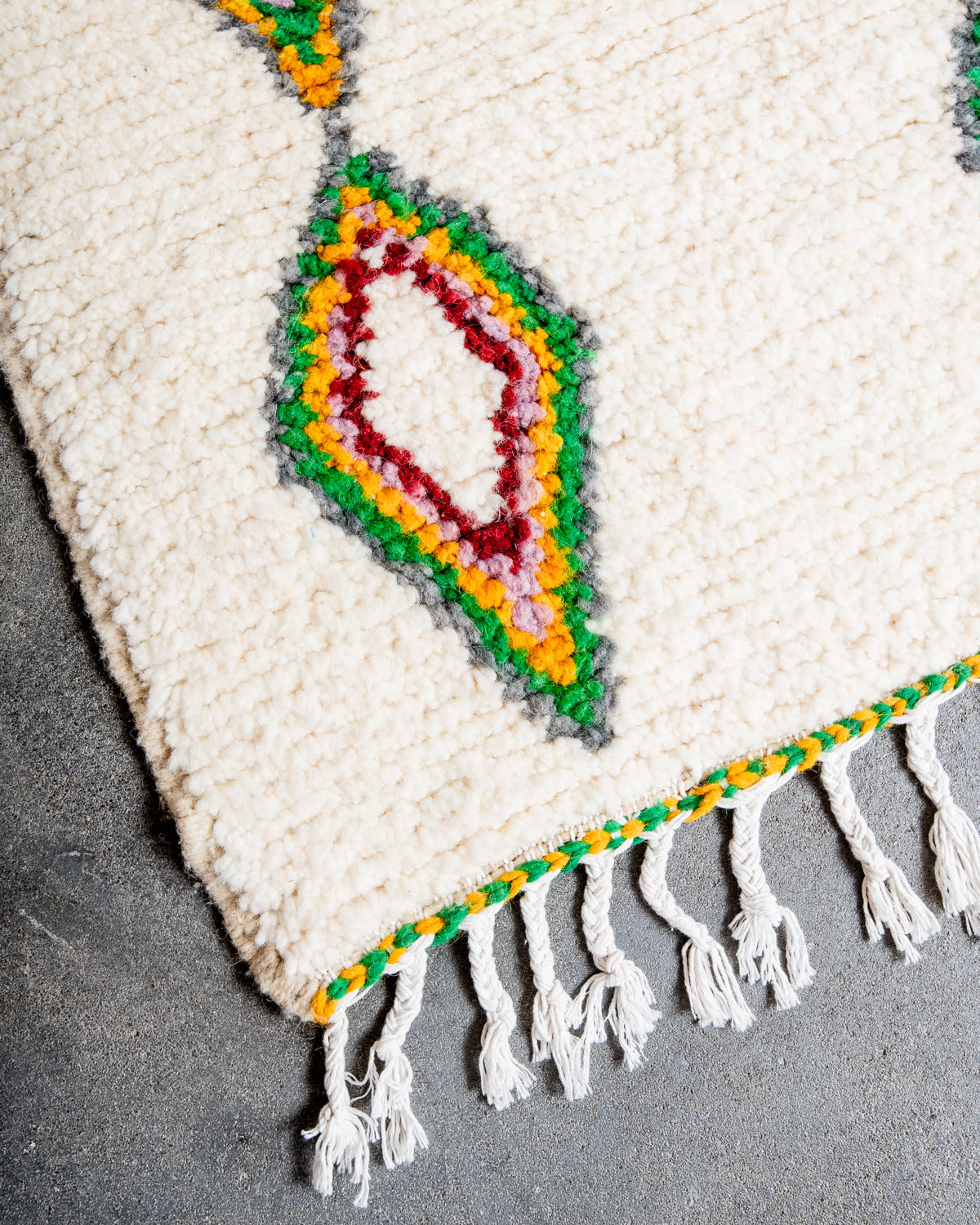 Modern designer handcrafted Berber rug from morocco Azilal with beautiful colors and patterns.