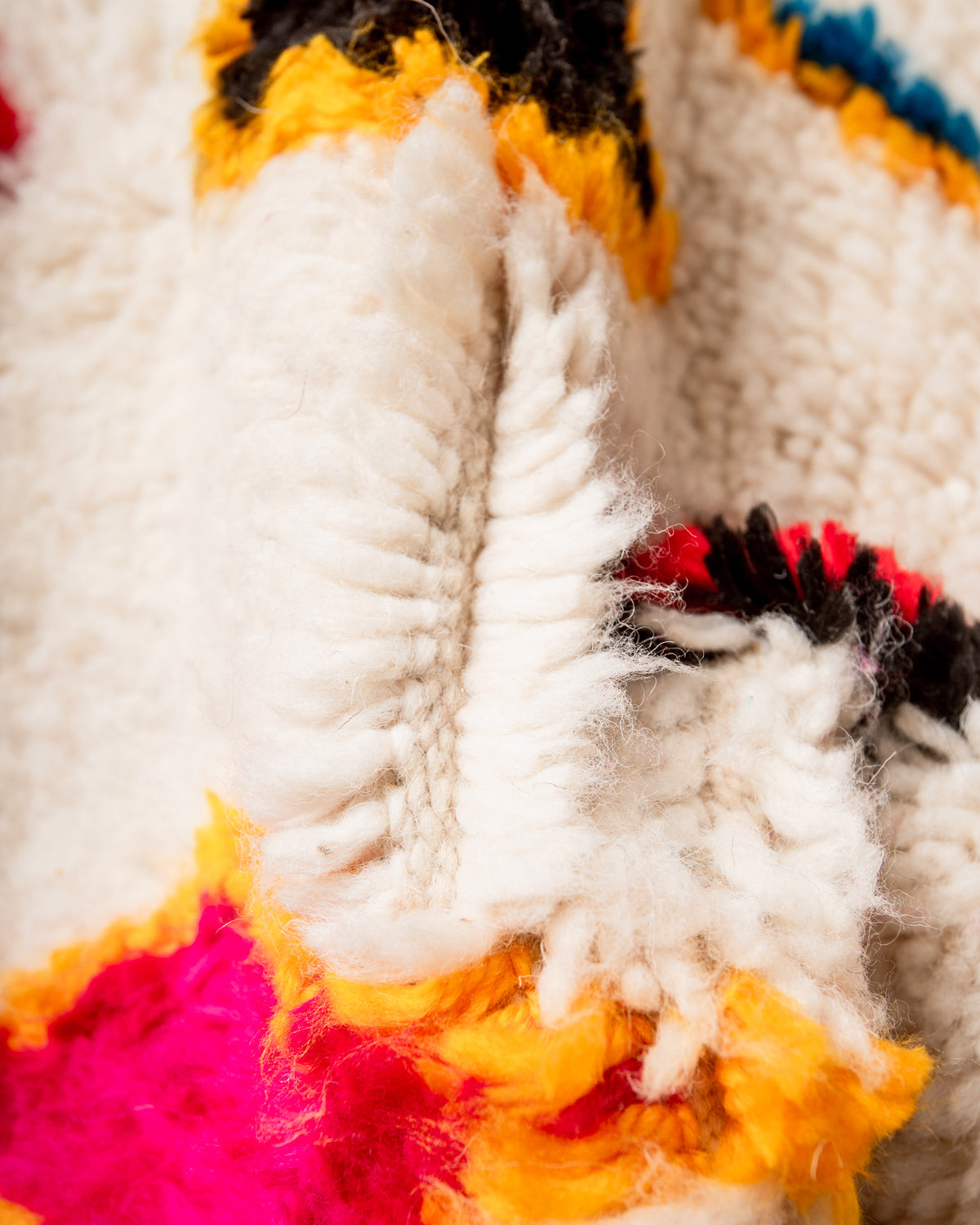 Modern designer handcrafted Berber rug from morocco Azilal with beautiful colors and patterns.