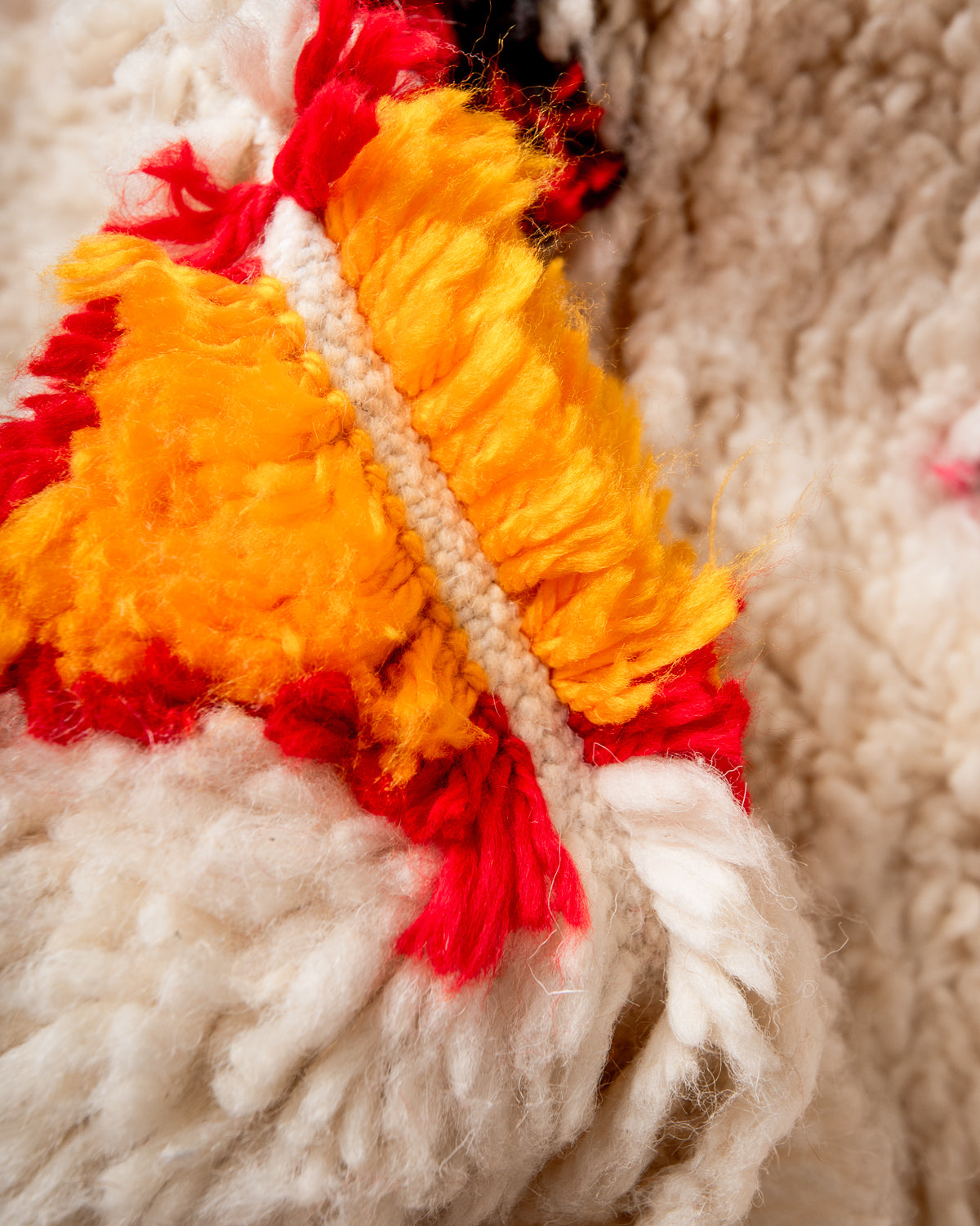 Modern designer handcrafted Berber rug from morocco Azilal with beautiful colors and patterns.