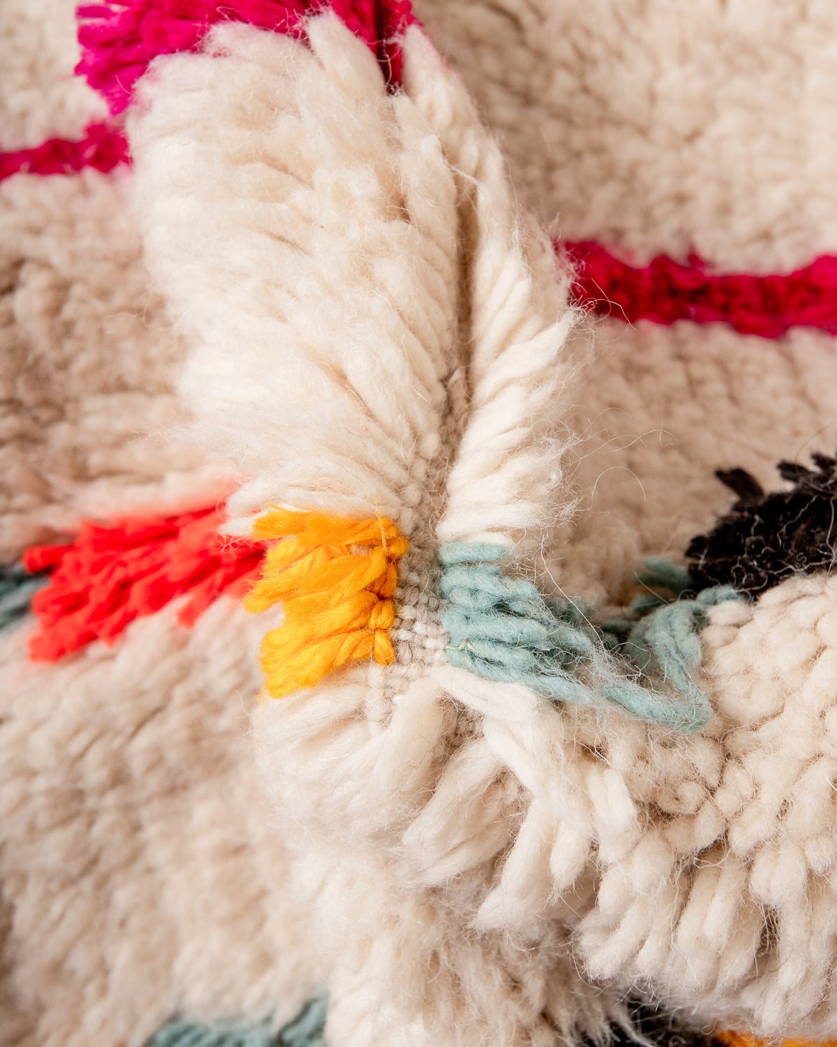 Modern designer handcrafted Berber rug from morocco Azilal with beautiful colors and patterns.