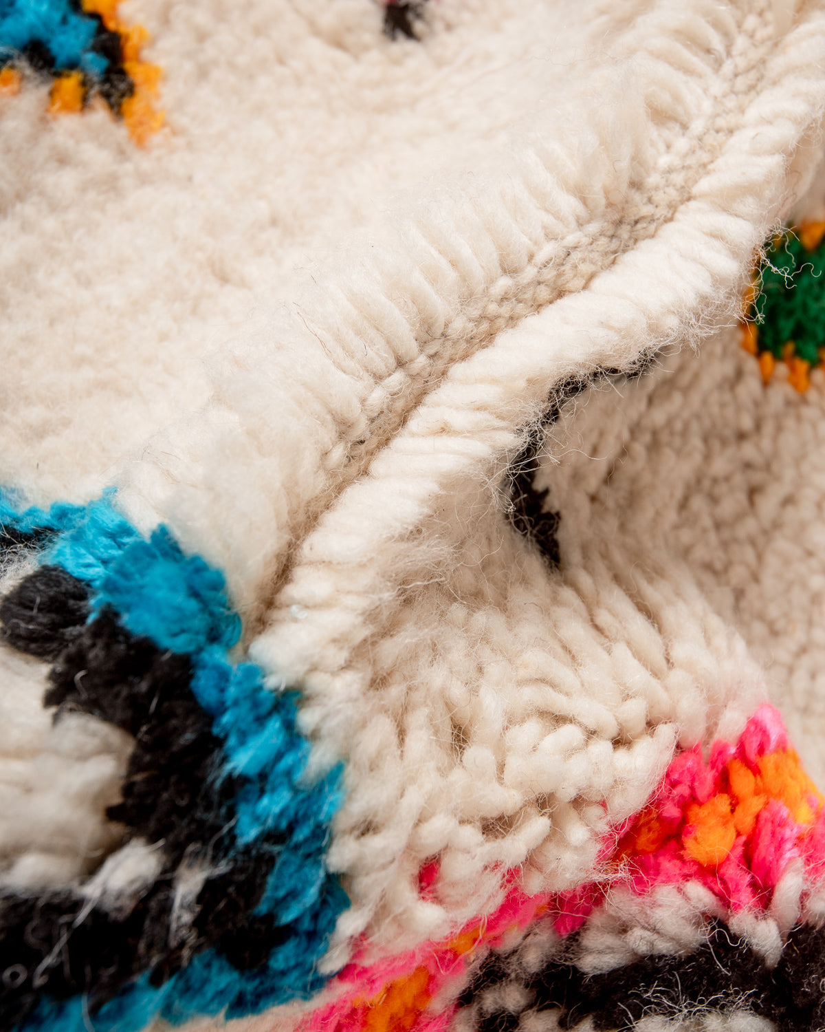 Modern designer handcrafted Berber rug from morocco Azilal with beautiful colors and patterns.