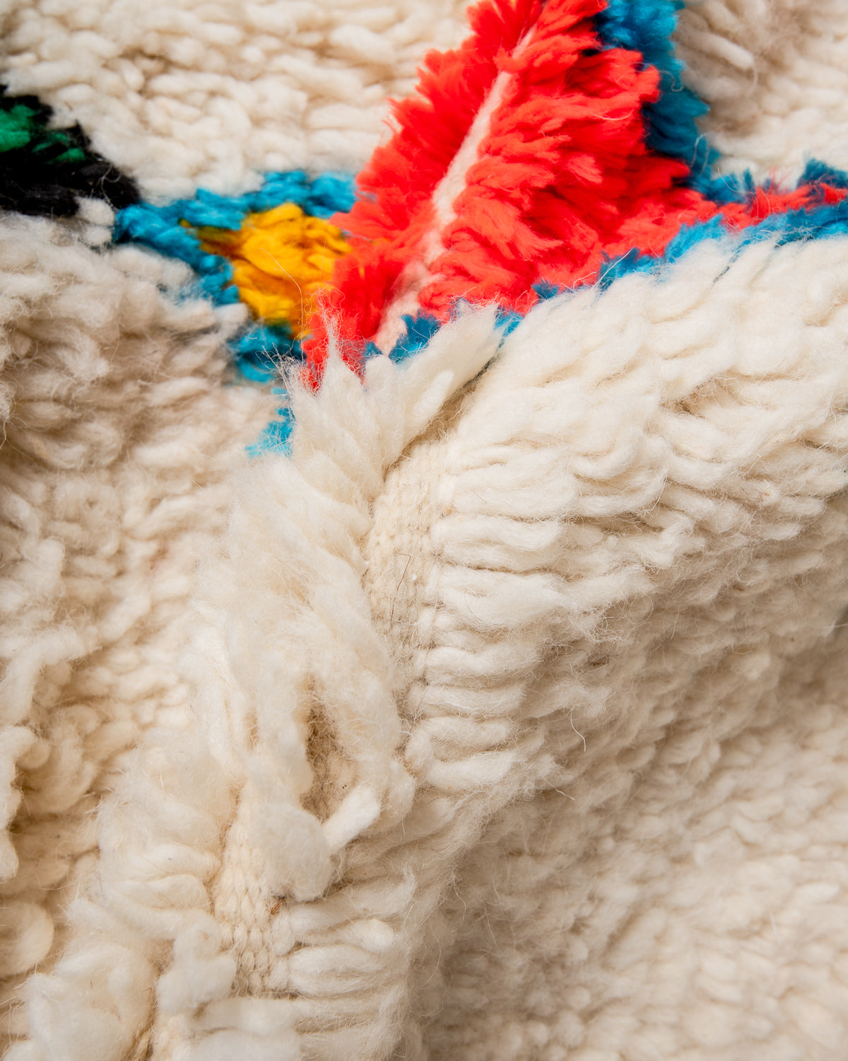 Modern designer handcrafted Berber rug from morocco Azilal with beautiful colors and patterns.