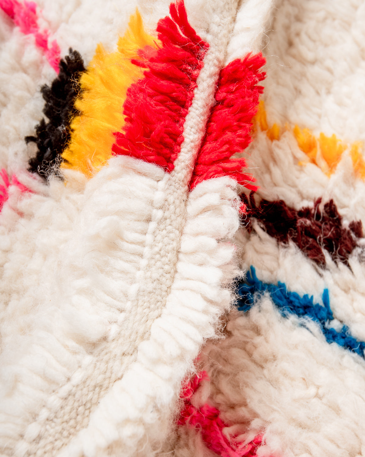 Modern designer handcrafted Berber rug from morocco Azilal with beautiful colors and patterns.