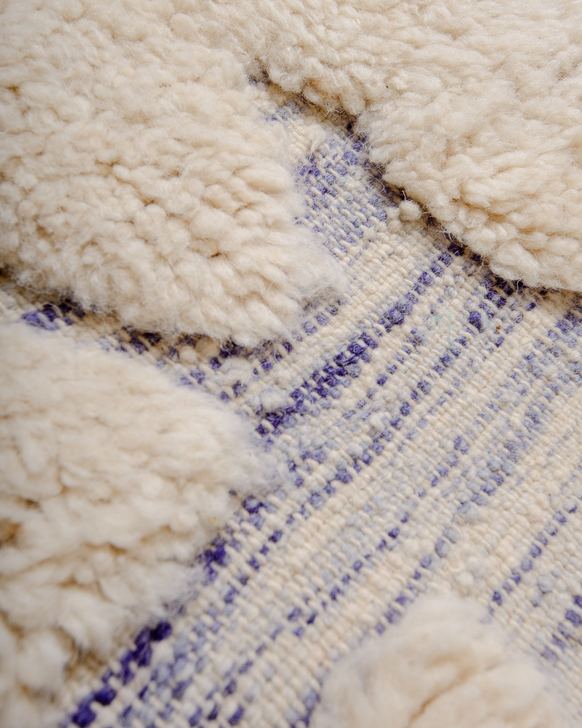 Modern, designer, handcrafted Berber rug from Morocco. Beniourain carpet with beautiful colours and patterns and fluffy wool texture.