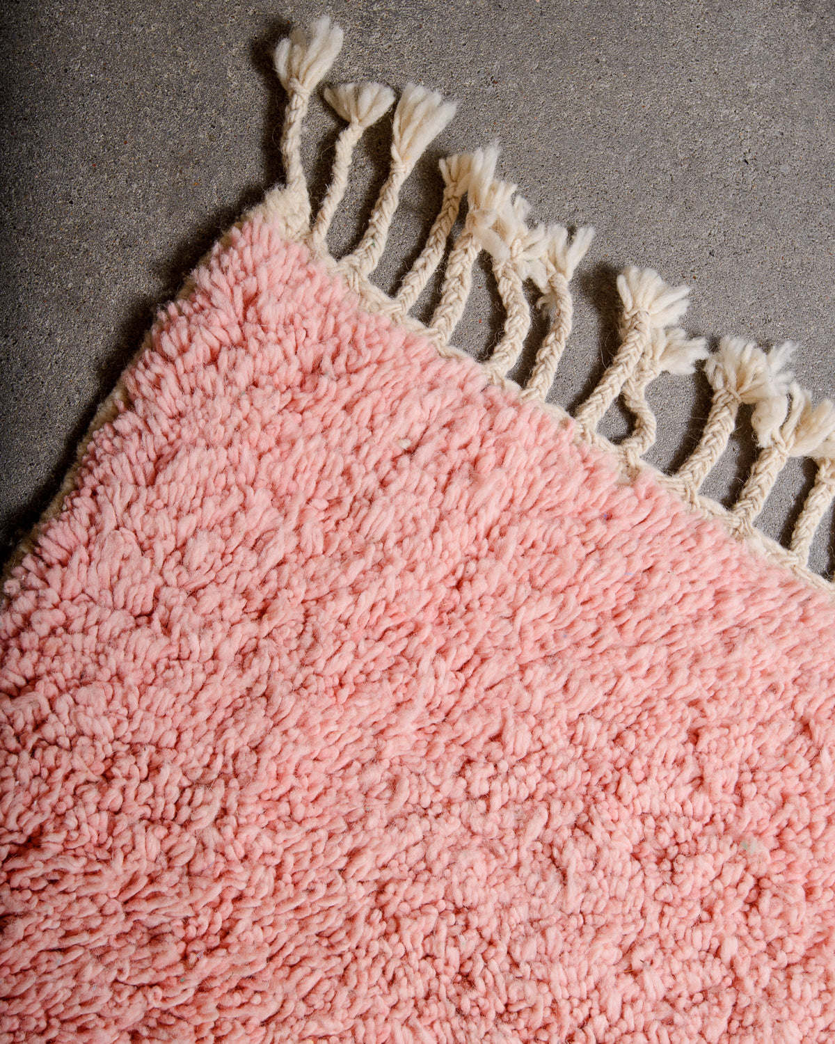 Modern, designer, handcrafted Berber rug from Morocco. Beniourain carpet with beautiful colours and patterns and fluffy wool texture.