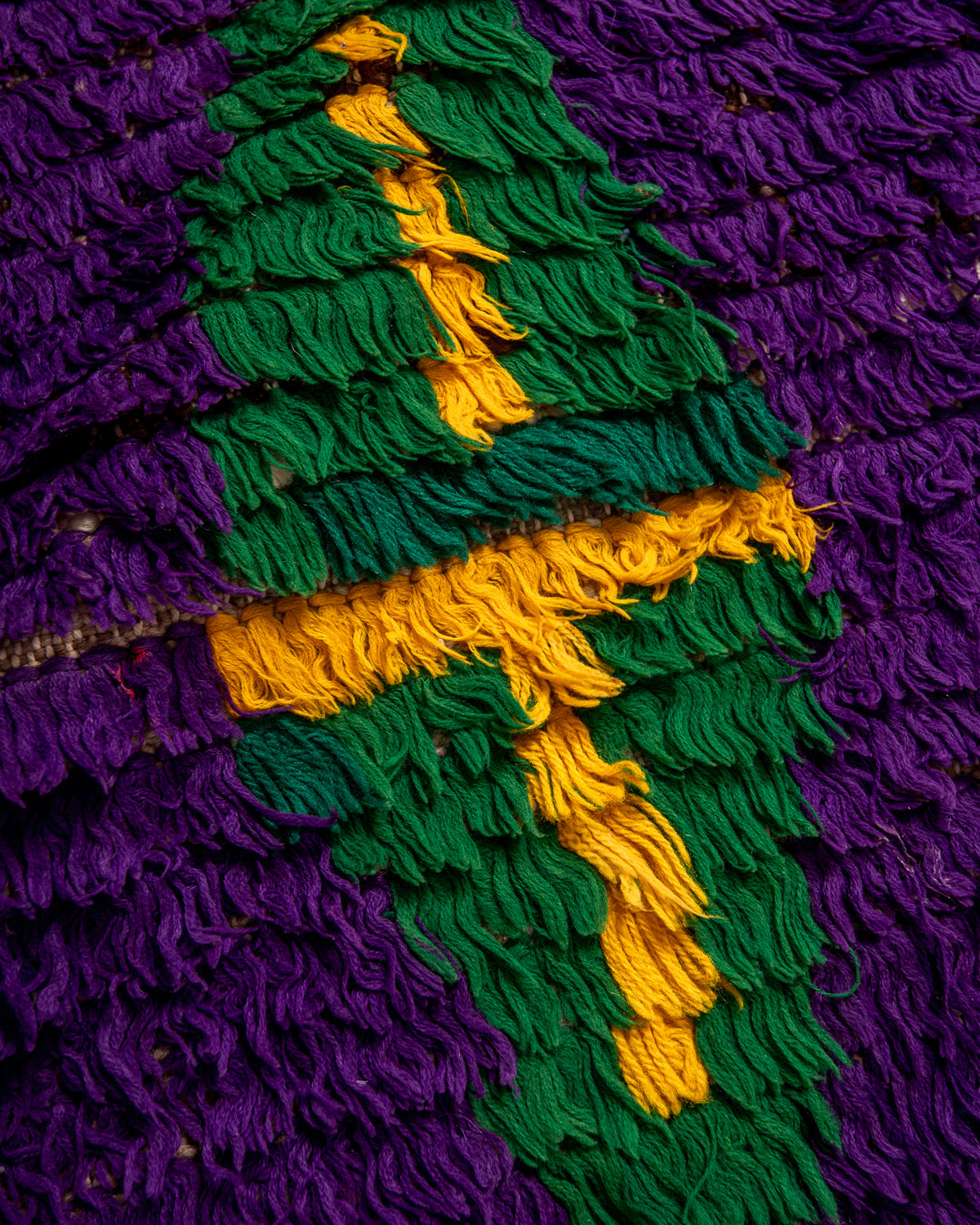 Modern designer vintage handcrafted Berber rug from Morocco. Boucherouite runner rug with beautiful colors and patterns.