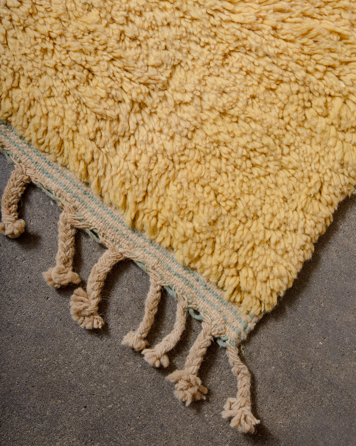 Modern, designer, handcrafted Berber rug from Morocco. Vintage carpet with beautiful colours and patterns and fluffy texture.