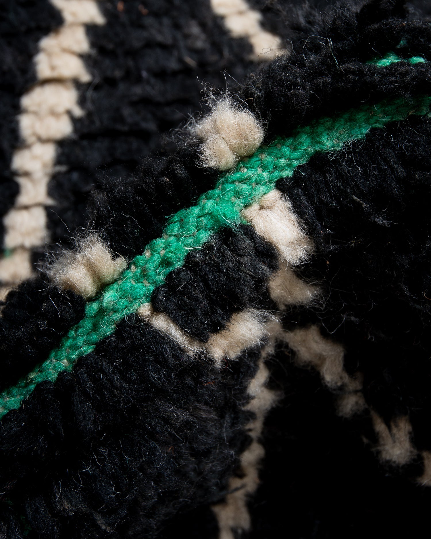 Modern, designer, handcrafted Berber runner rug from Morocco. Vintage carpet with beautiful colours and patterns and fluffy texture.