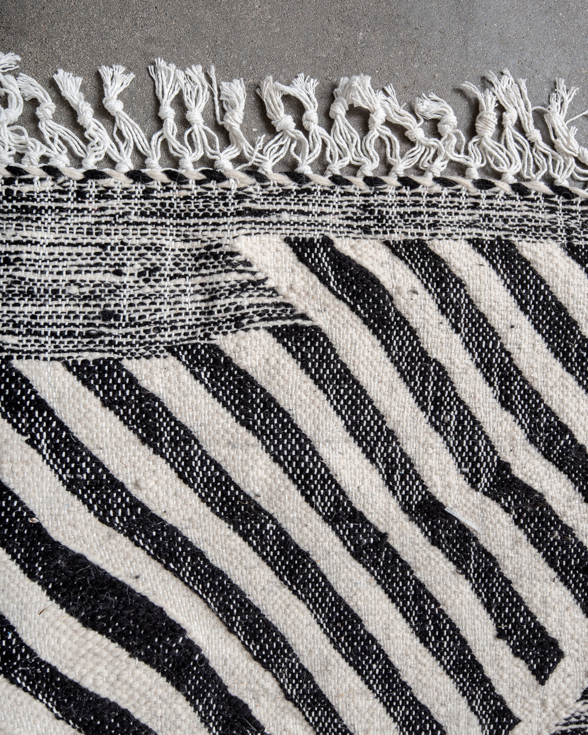 Modern, designer, handcrafted Berber rug from Morocco. Kelim carpet with beautiful designs and robust flat weave. 100% wool.