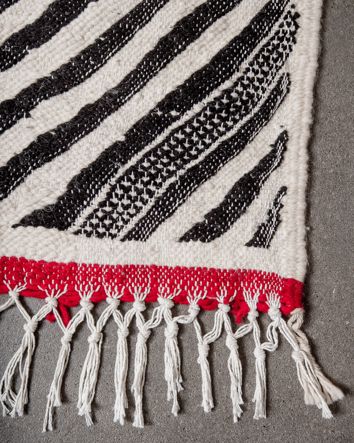 Modern, designer, handcrafted Berber rug from Morocco. Vintage Kelim carpet with beautiful designs and robust flat weave out of wool.