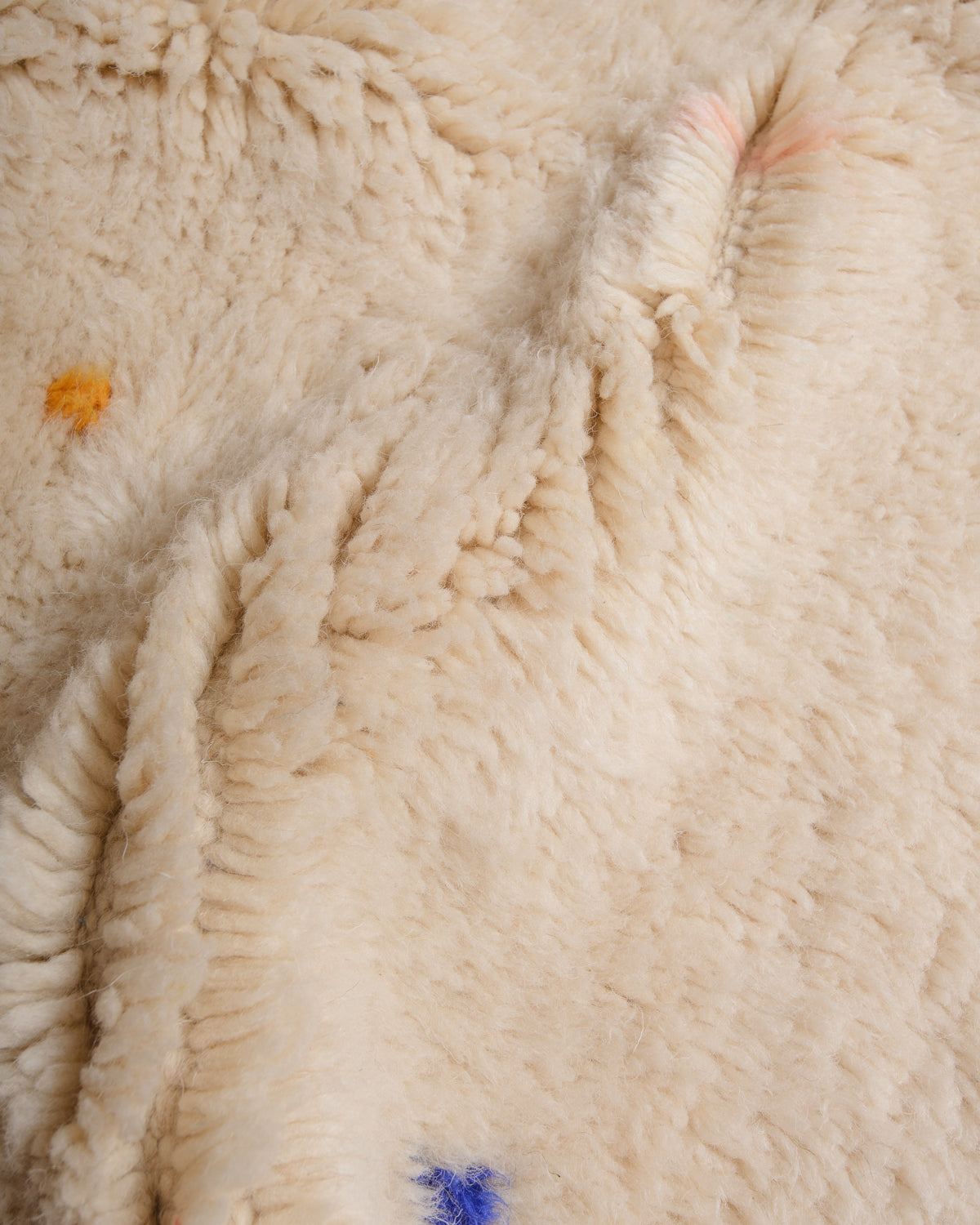 Close up of fluffy Berberlin Finest rug with a thick pile.