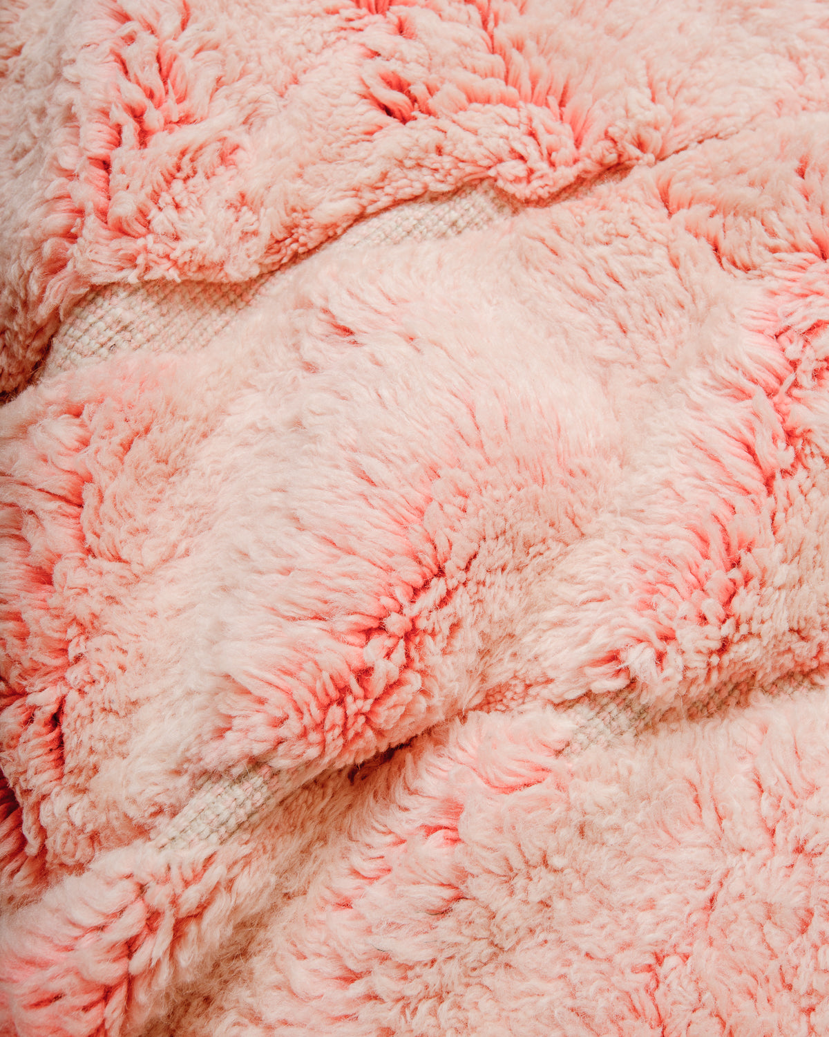 Beni M'rirt rug bunched up to show texture.