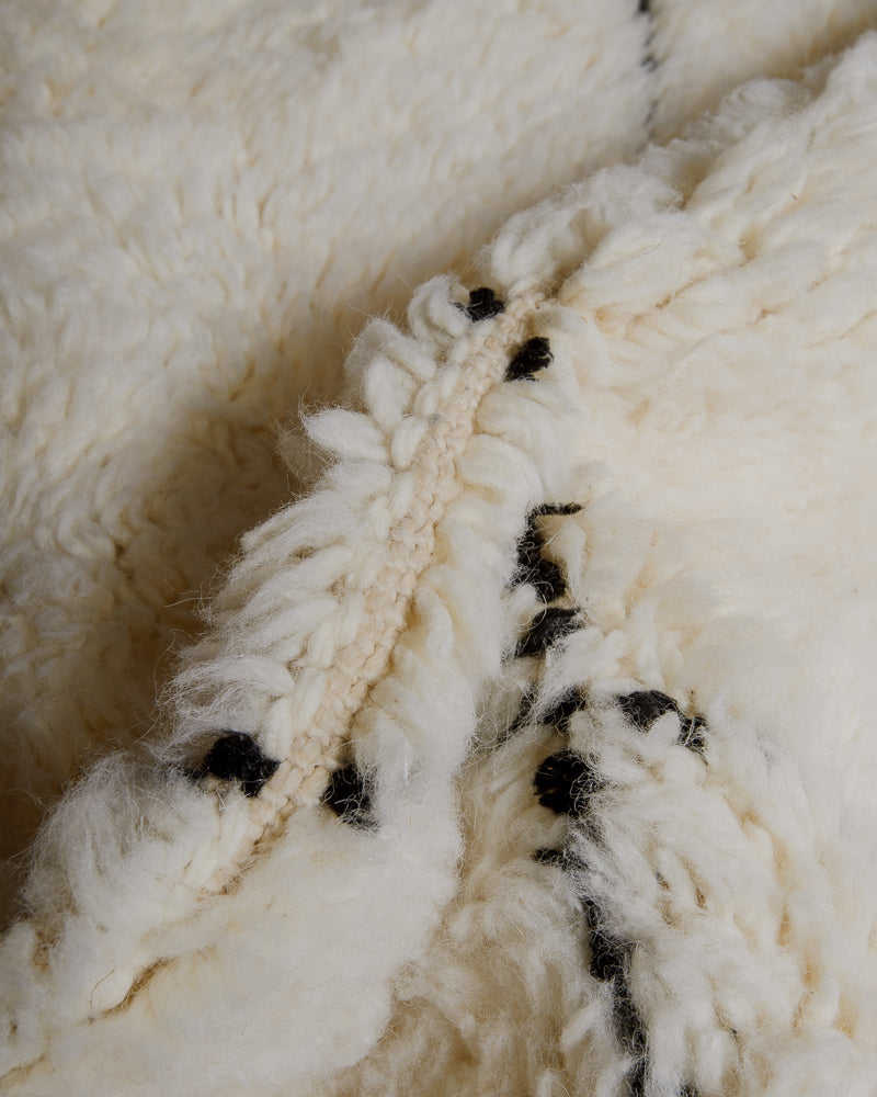 Close up of wool rug