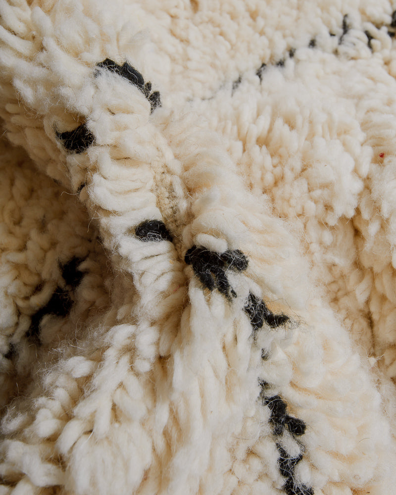 Close up of wool rug