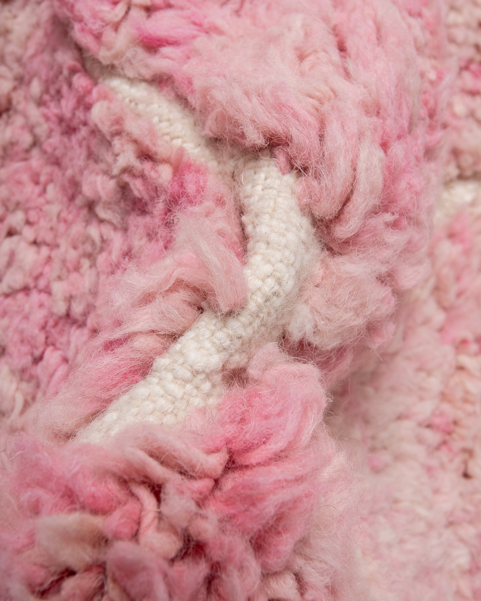 Modern, designer, handcrafted Berber rug from Morocco. Beniourain carpet with beautiful colours and patterns and fluffy wool texture. 