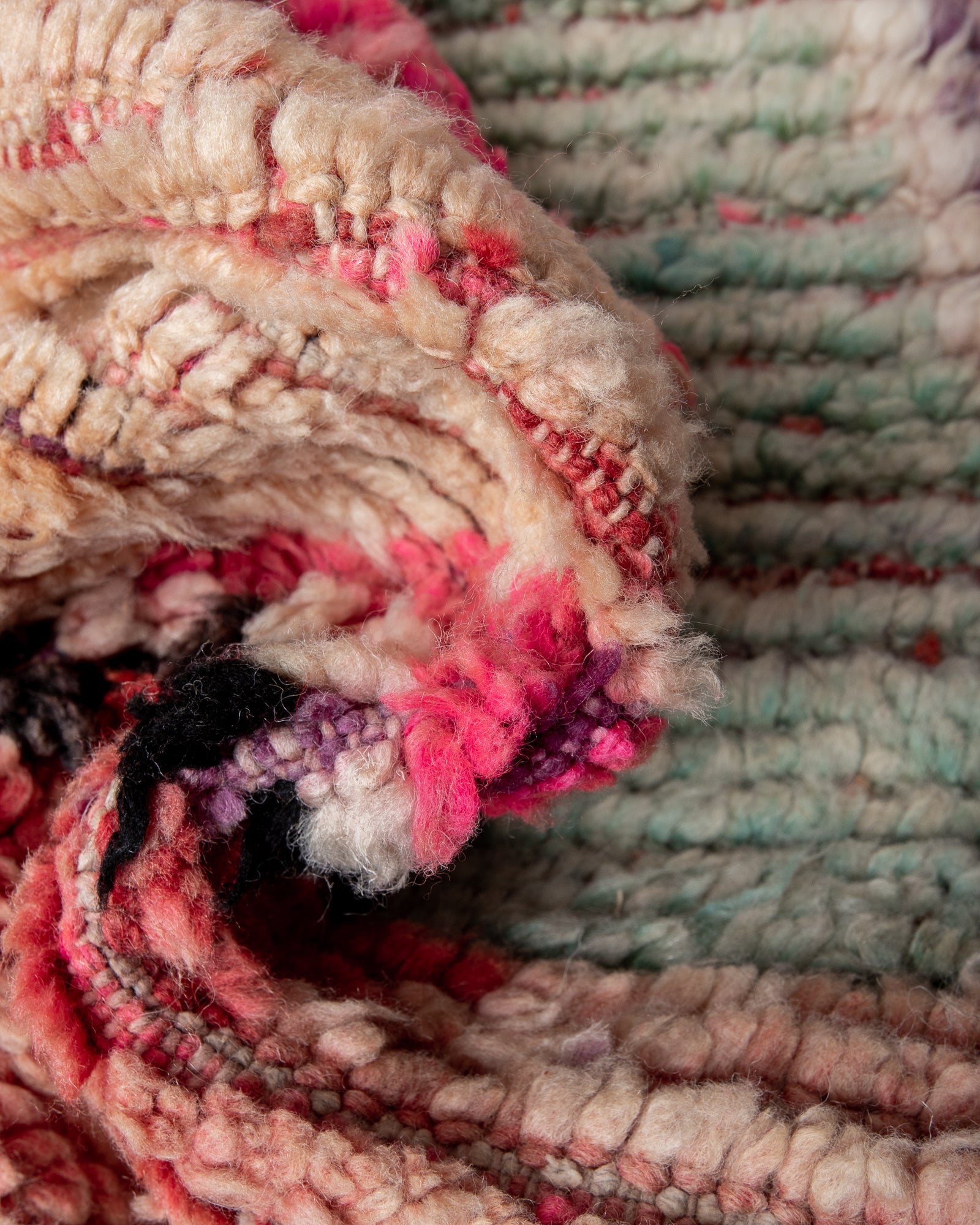 Modern designer handcrafted Berber runner rug from Morocco. Beniourain with beautiful colors and patterns.