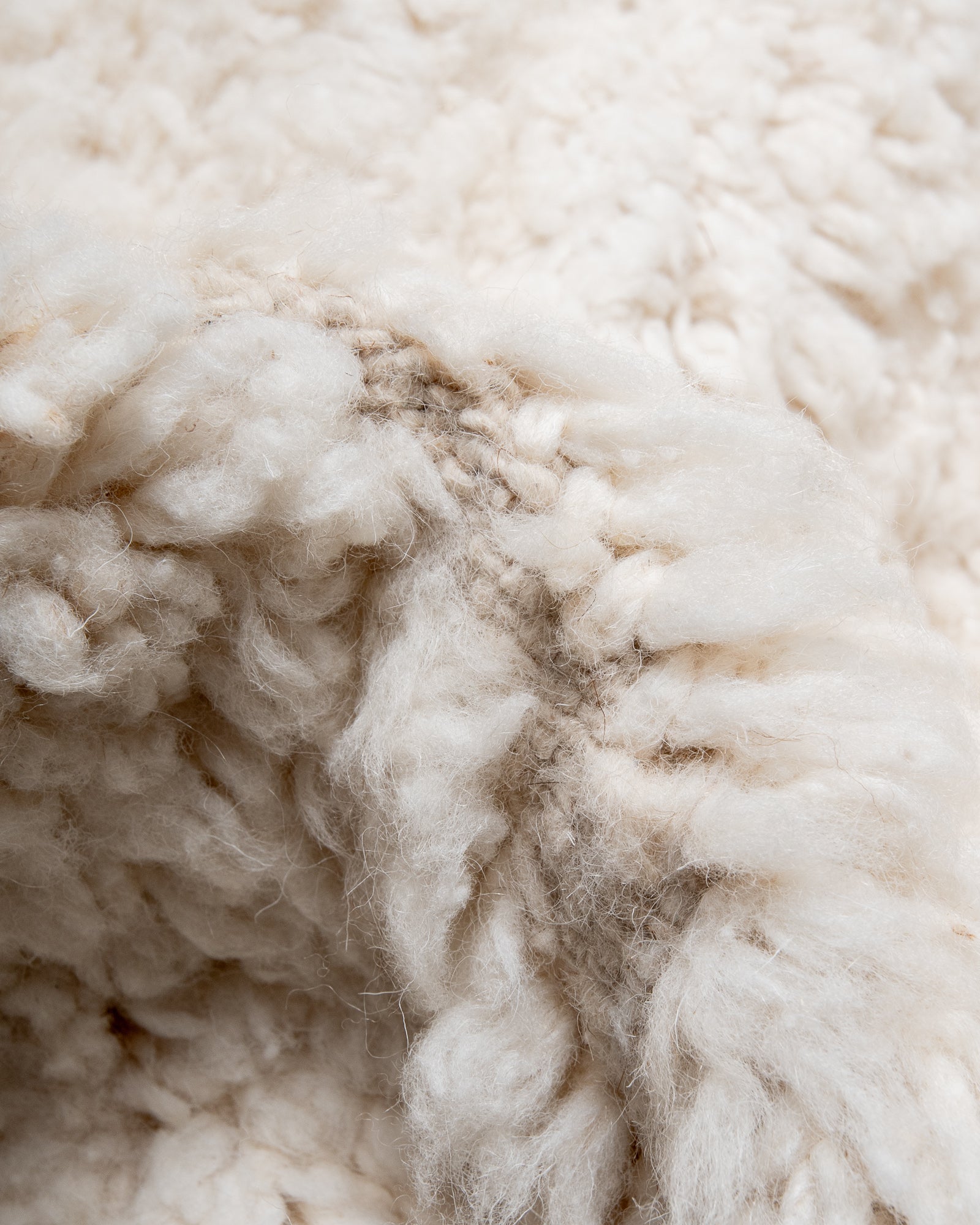 Modern, designer, handcrafted Berber rug from Morocco. Beniourain carpet with beautiful colours and patterns and fluffy wool texture. 