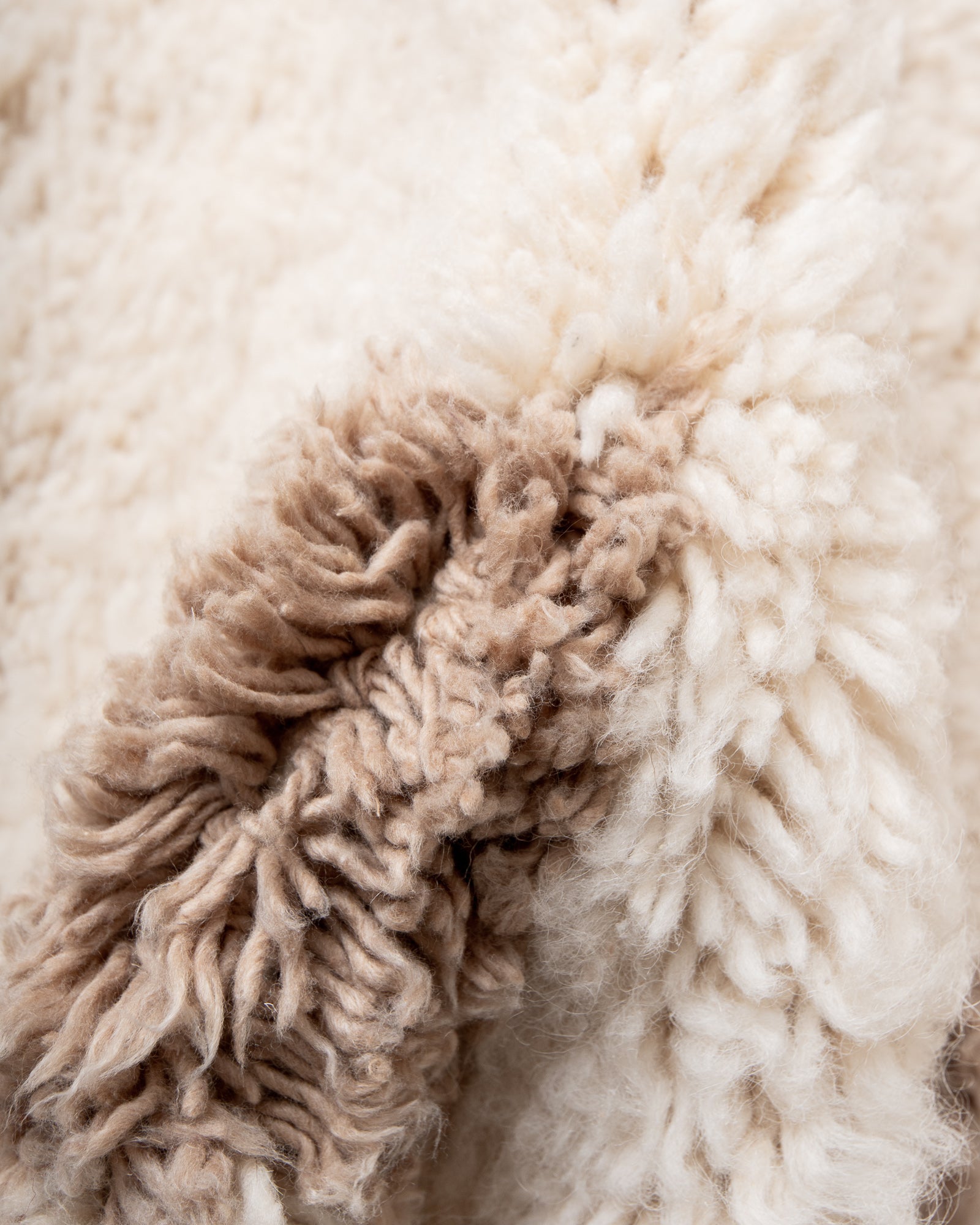 Modern, designer, handcrafted Berber rug from Morocco. Beniourain carpet with beautiful colours and patterns and fluffy wool texture.